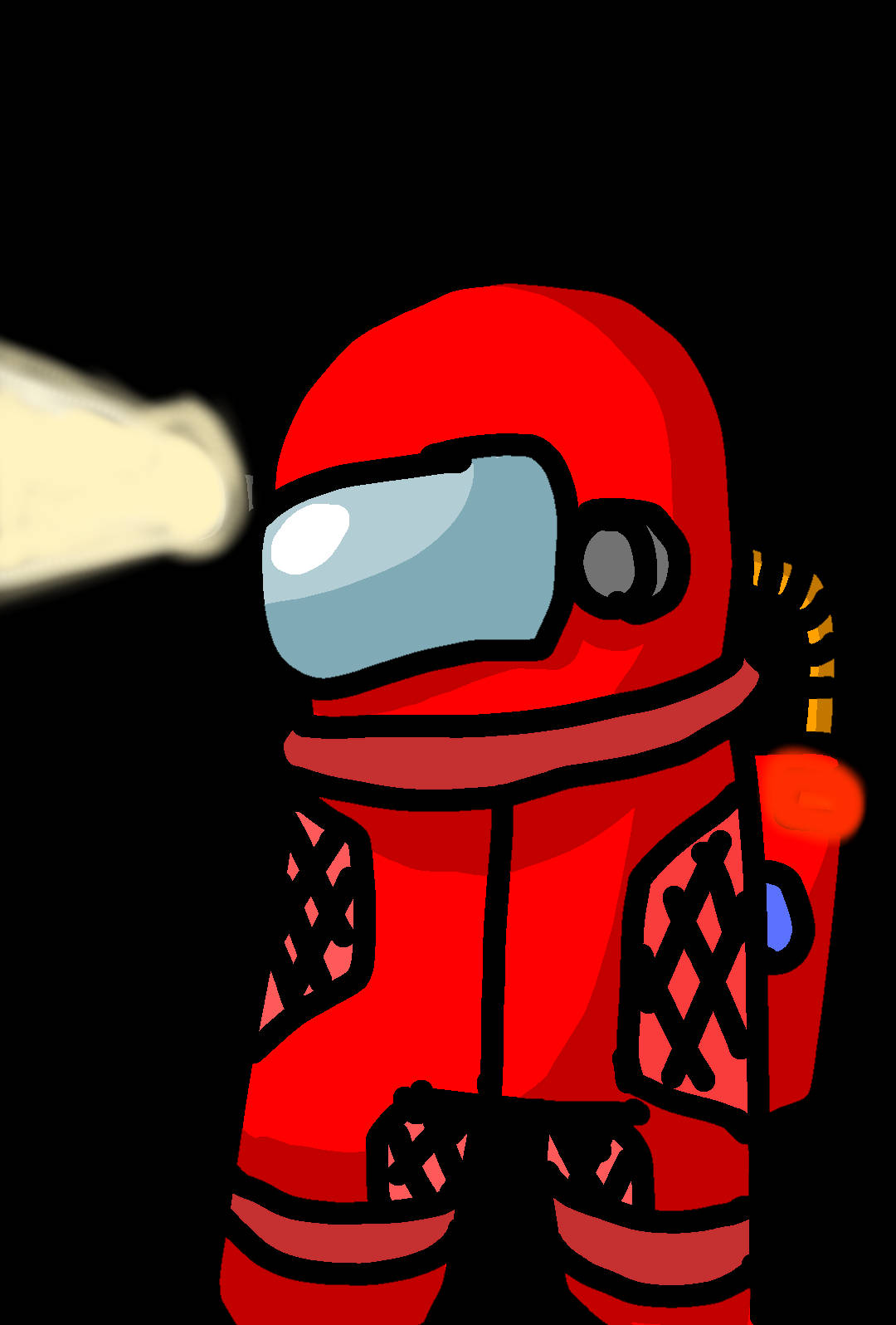Among Us, red-suited, flashlight beam, HD Phone Wallpaper