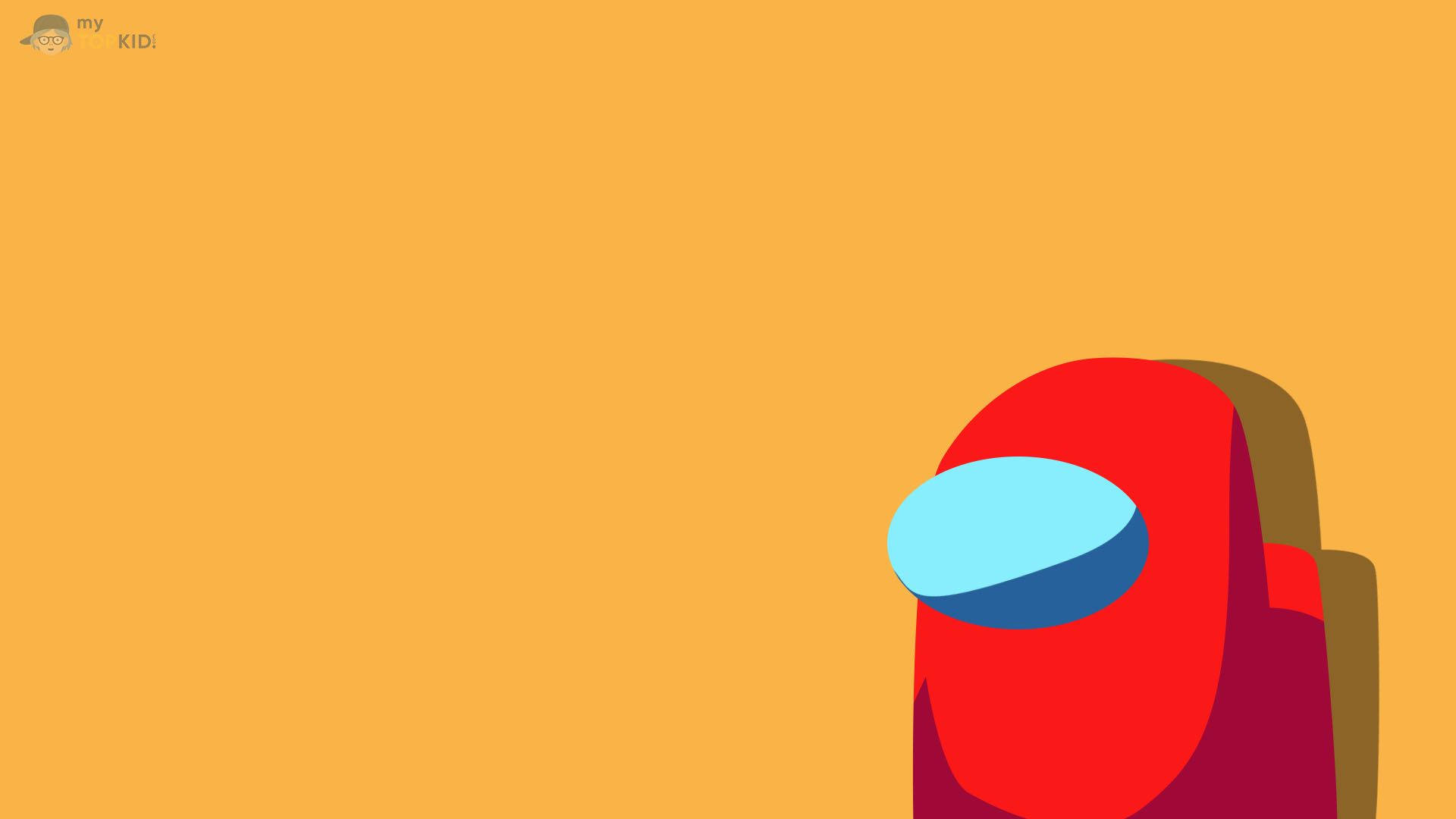 Among Us, red Among Us character, light blue visor, Full HD Desktop Wallpaper
