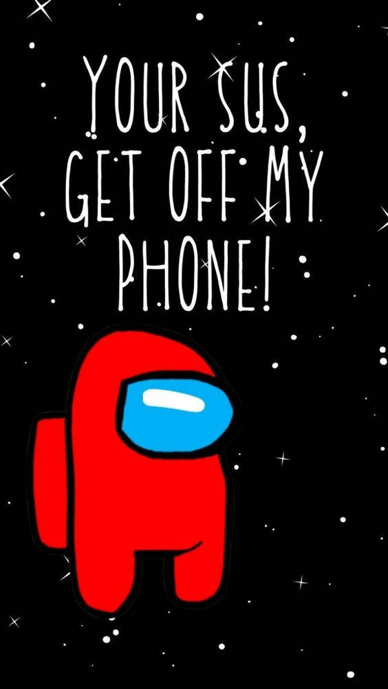 Among Us, red Among Us character, blue visor, SD Phone Wallpaper