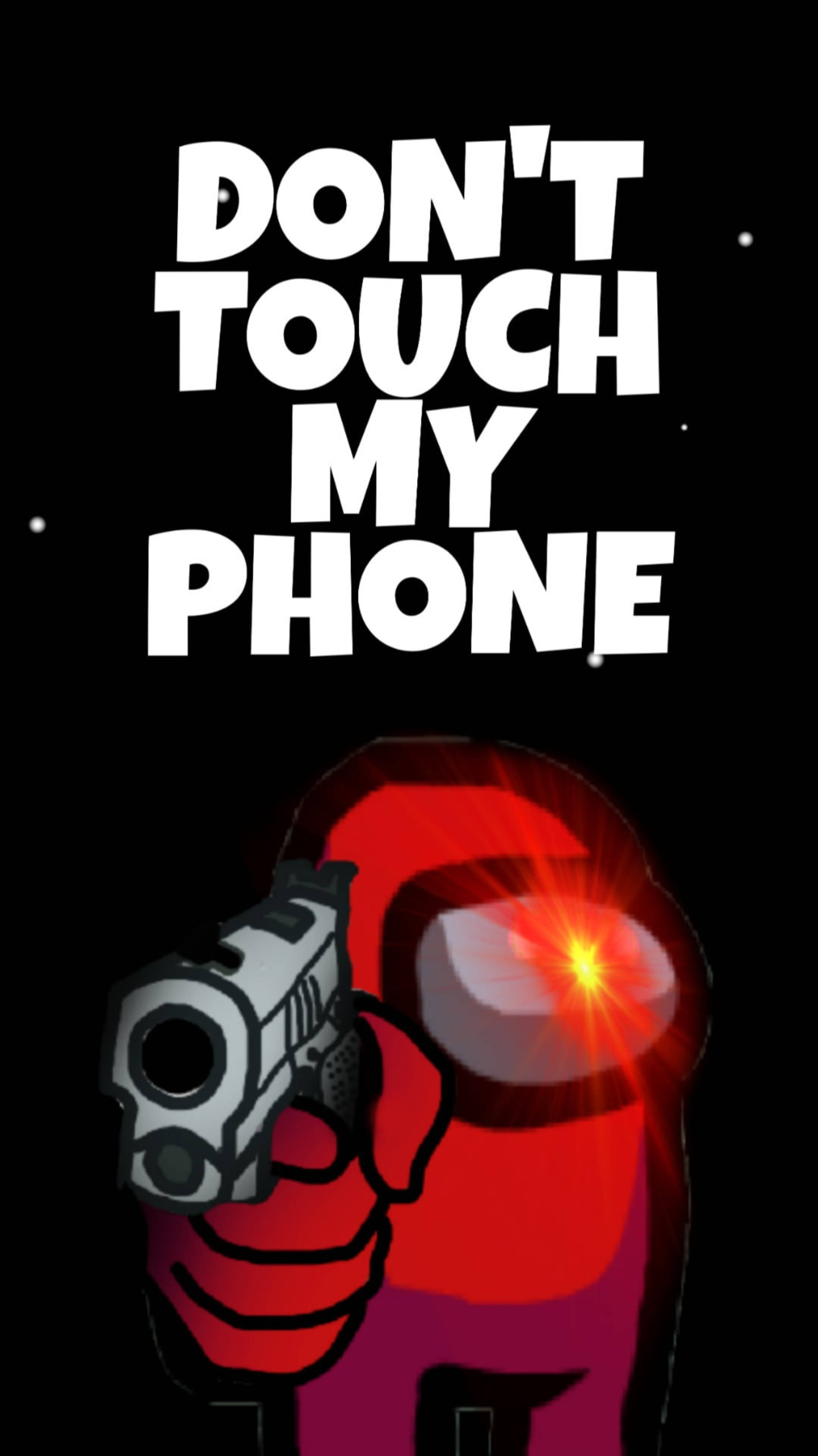 Among Us, red Among Us character, gun, 5K Phone Wallpaper