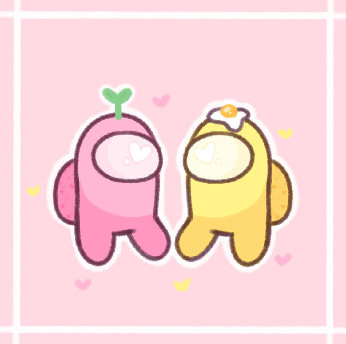 Among Us, pink, yellow, SD Desktop Wallpaper