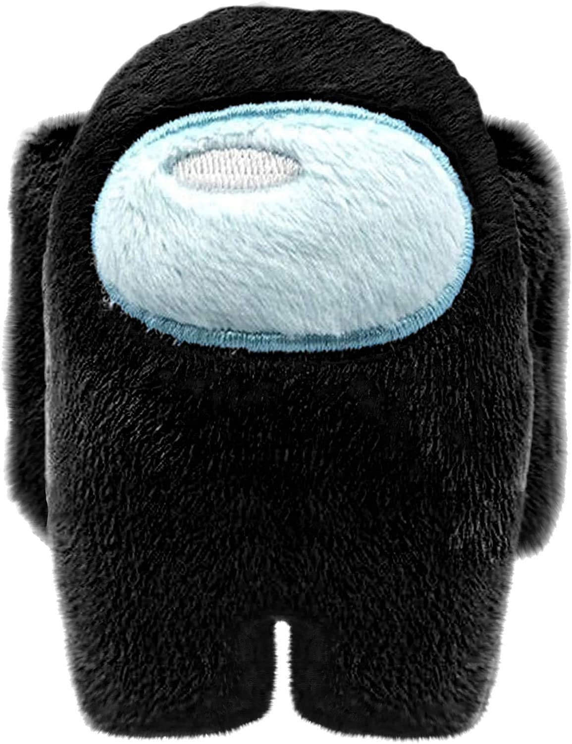 Among Us, black plush toy, light blue oval visor, HD Phone Wallpaper