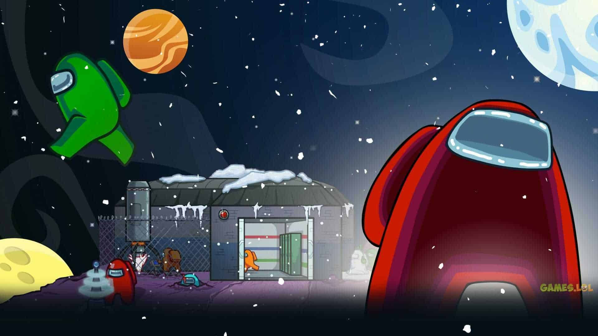 Among Us, imposter crewmates, outer space, Full HD Desktop Wallpaper