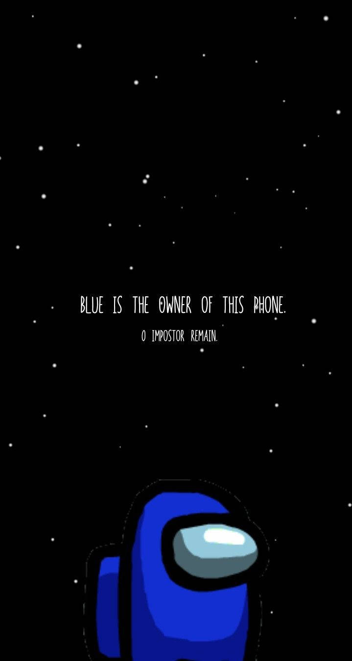 Among Us, blue crewmate, starry void, HD Phone Wallpaper