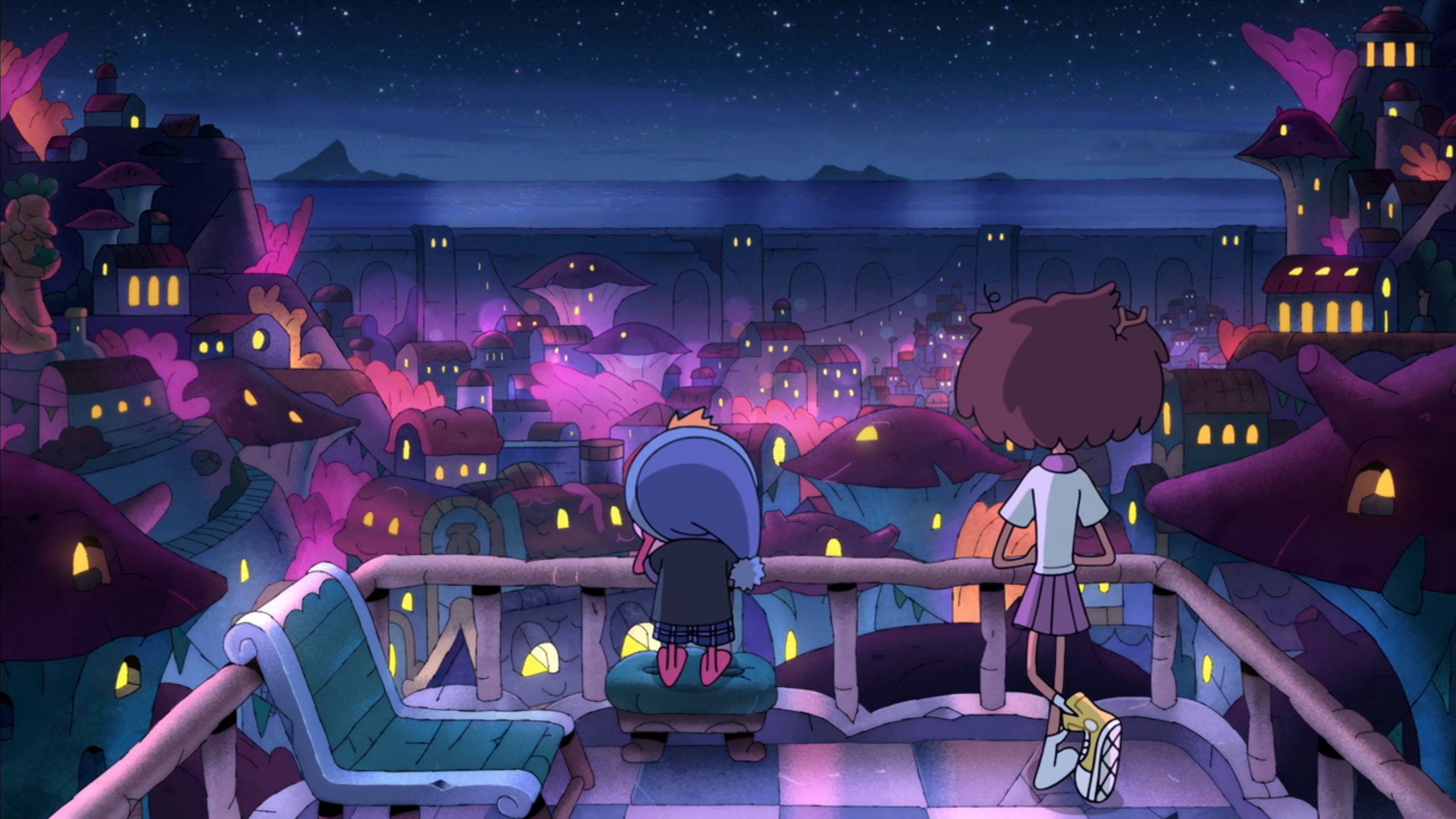 Amphibia, city, night, 4K Desktop Wallpaper