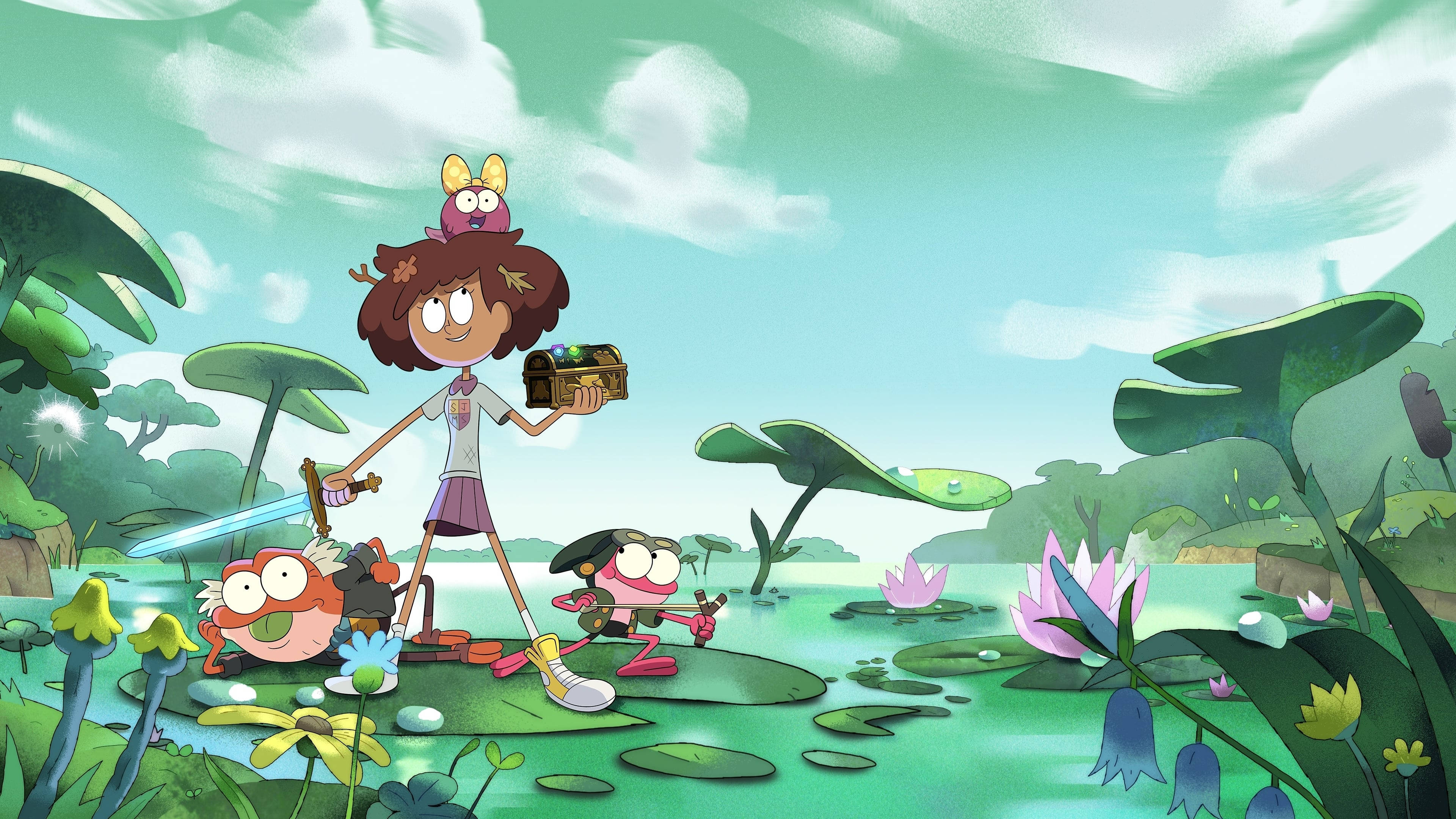 Amphibia, swamp, lily pond, 4K Desktop Wallpaper
