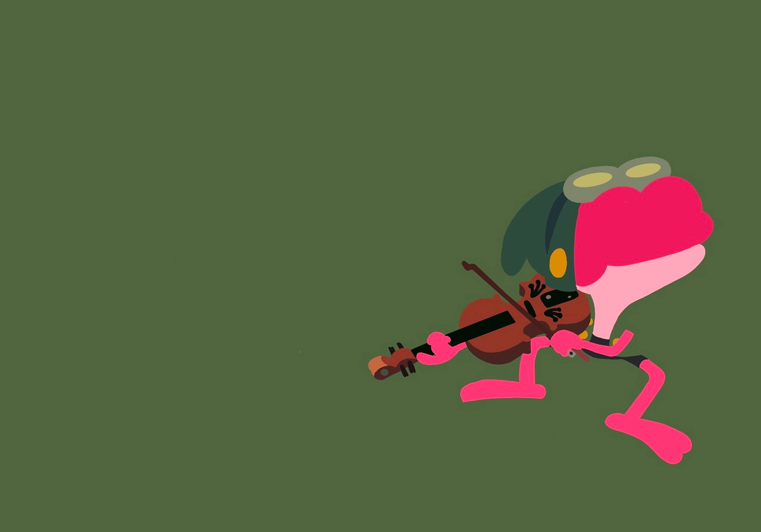 Amphibia, frog, violin, 2K Desktop Wallpaper