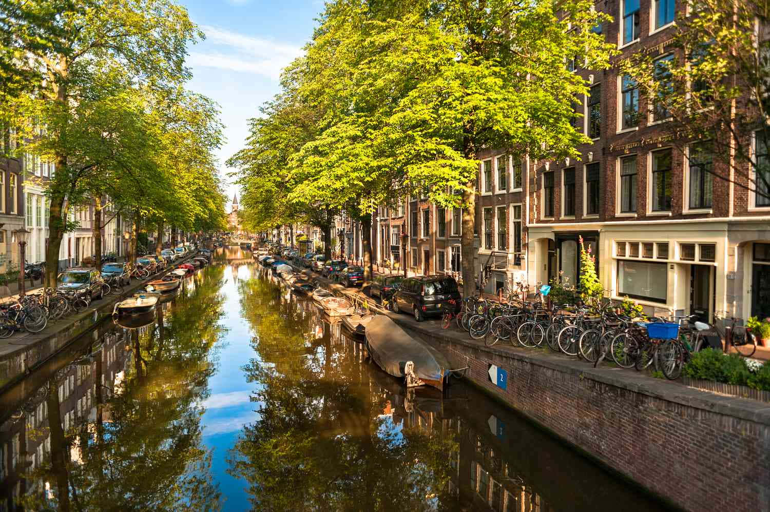 Amsterdam, canal, historic brick buildings, HD Desktop Wallpaper