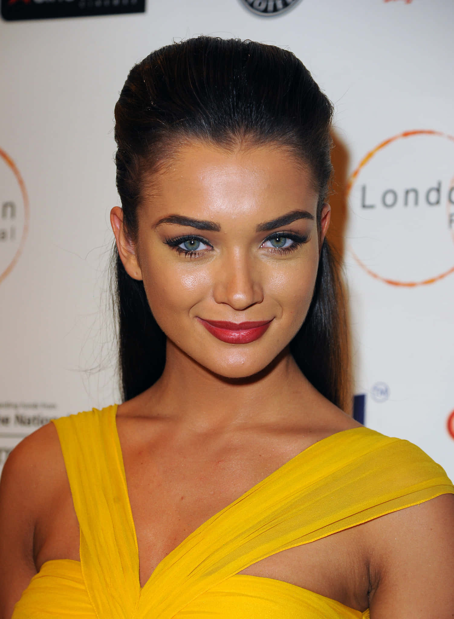 Amy Jackson, yellow dress, red carpet event, Full HD Phone Wallpaper
