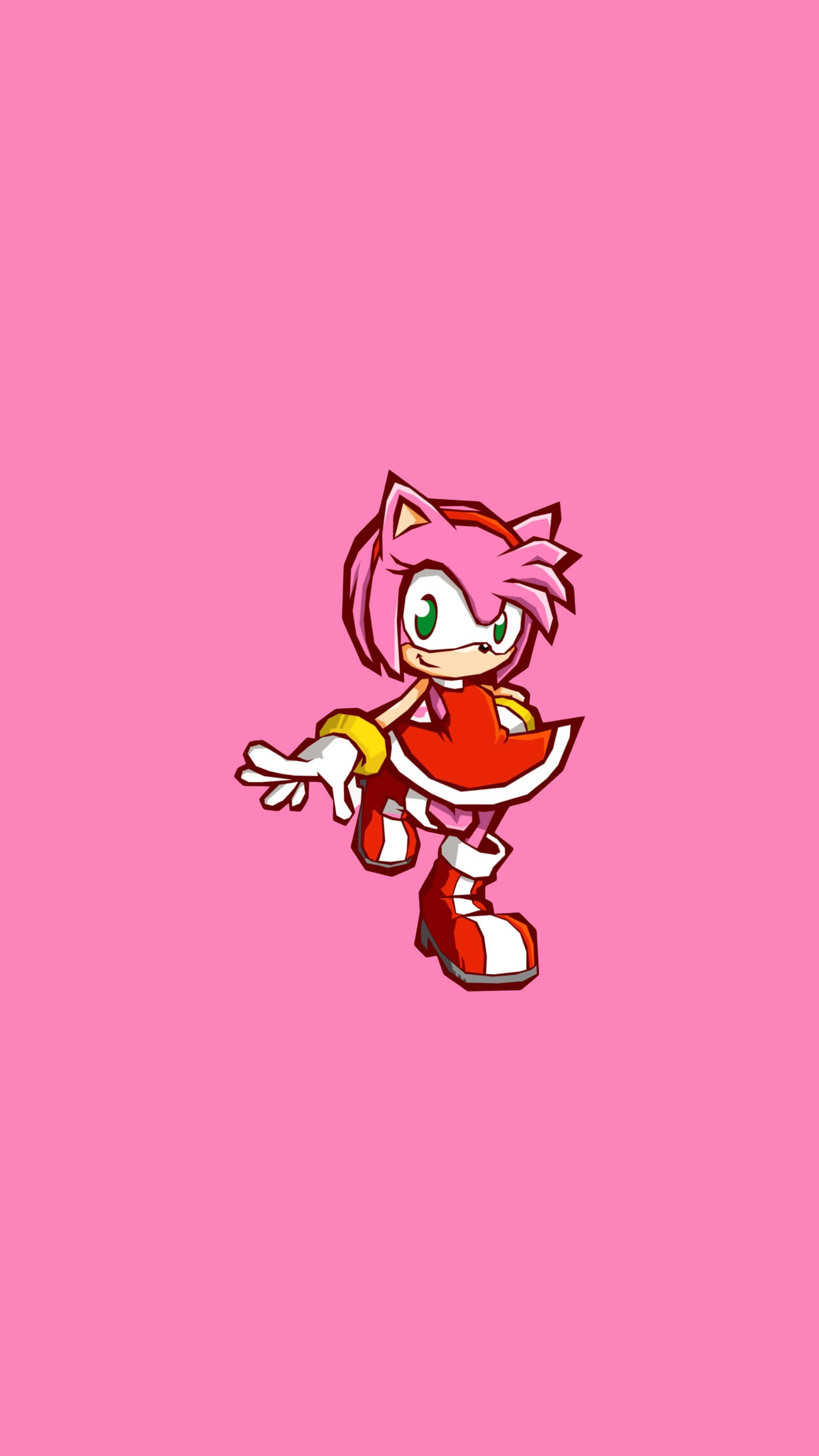 Amy Rose, pink hedgehog, red dress, 2K Phone Wallpaper