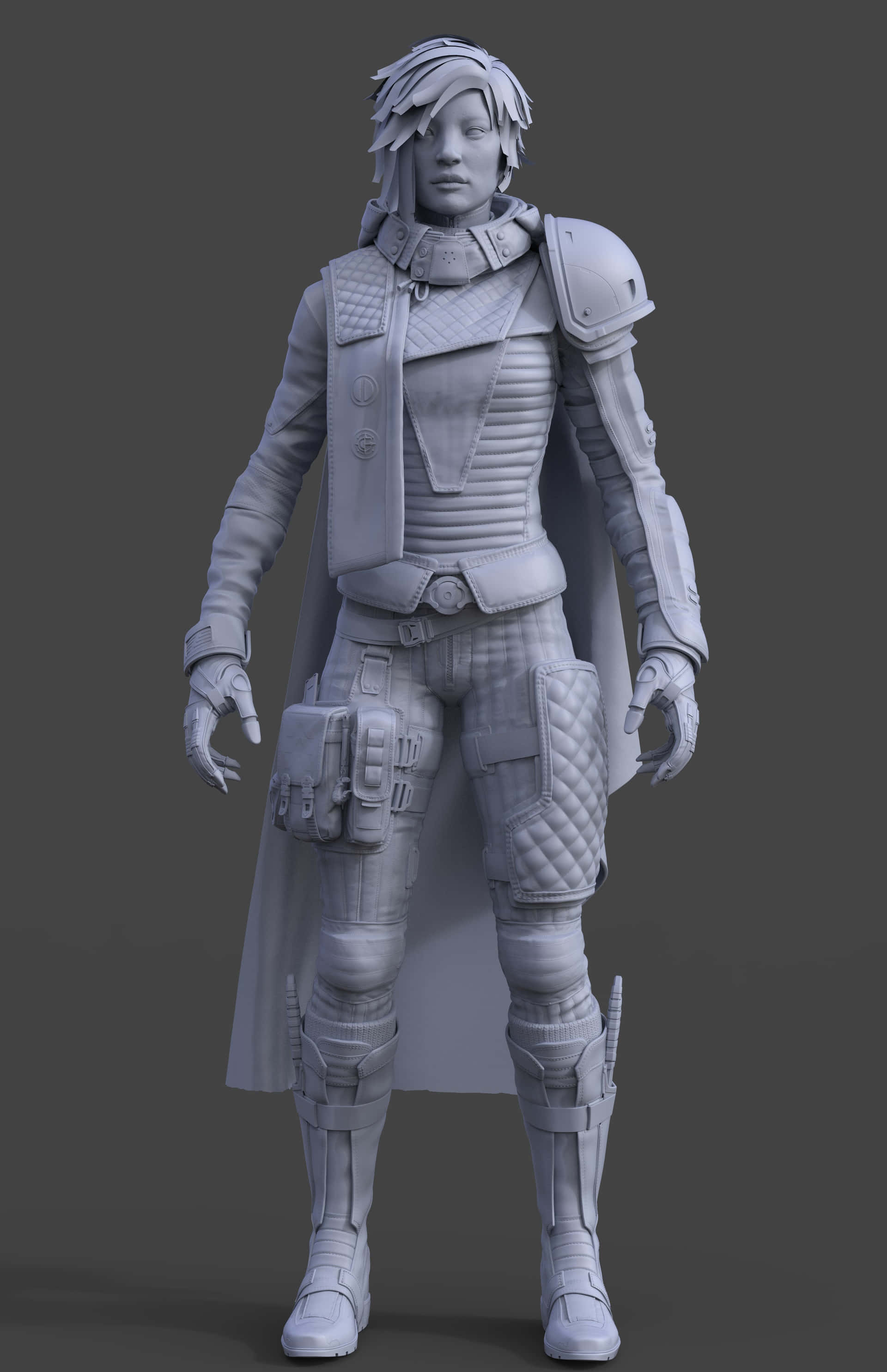 Ana Bray, 3d-rendered, sci-fi warrior, 2K Phone Wallpaper