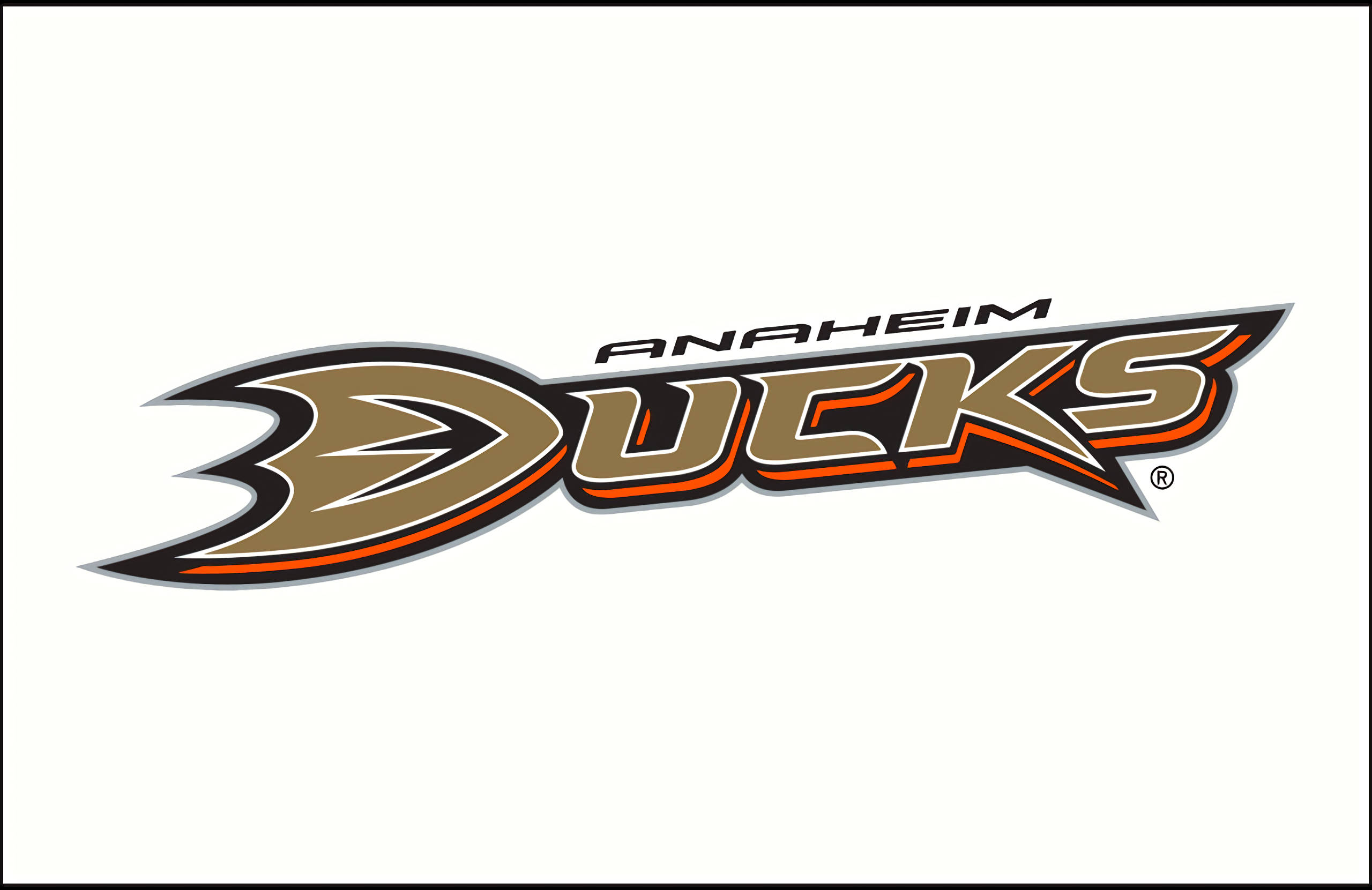 2006 Anaheim Ducks Logo, Anaheim Ducks, gold, 2K Desktop Wallpaper