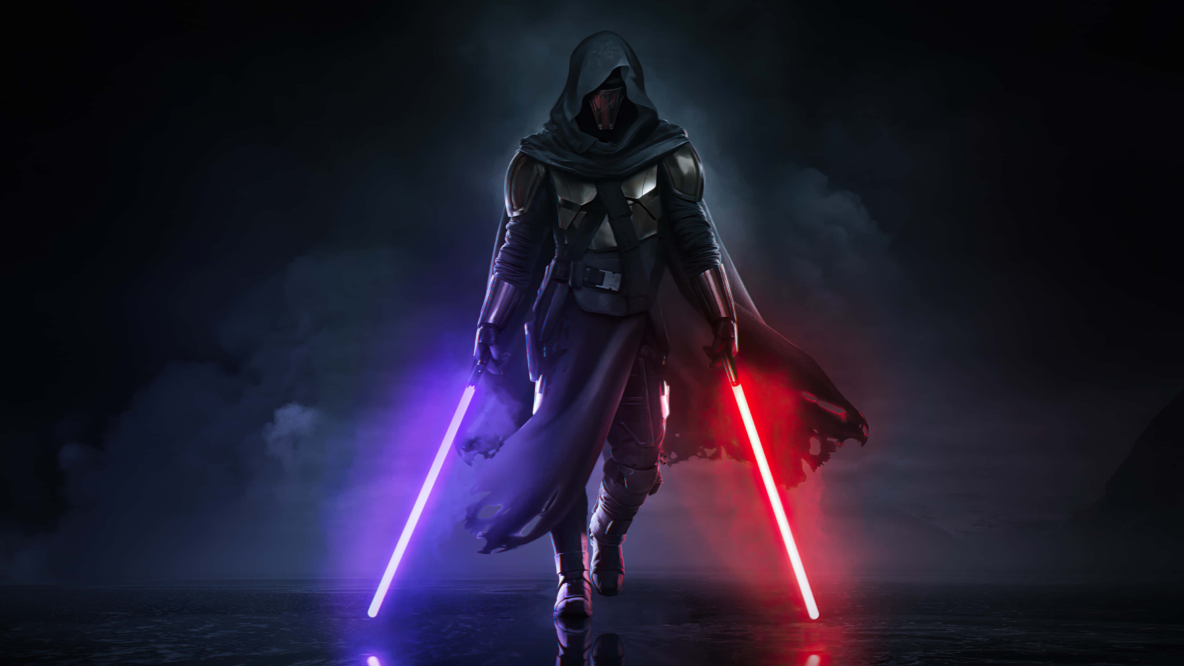 Anakin Skywalker, purple lightsaber, red lightsaber, 4K Desktop Wallpaper