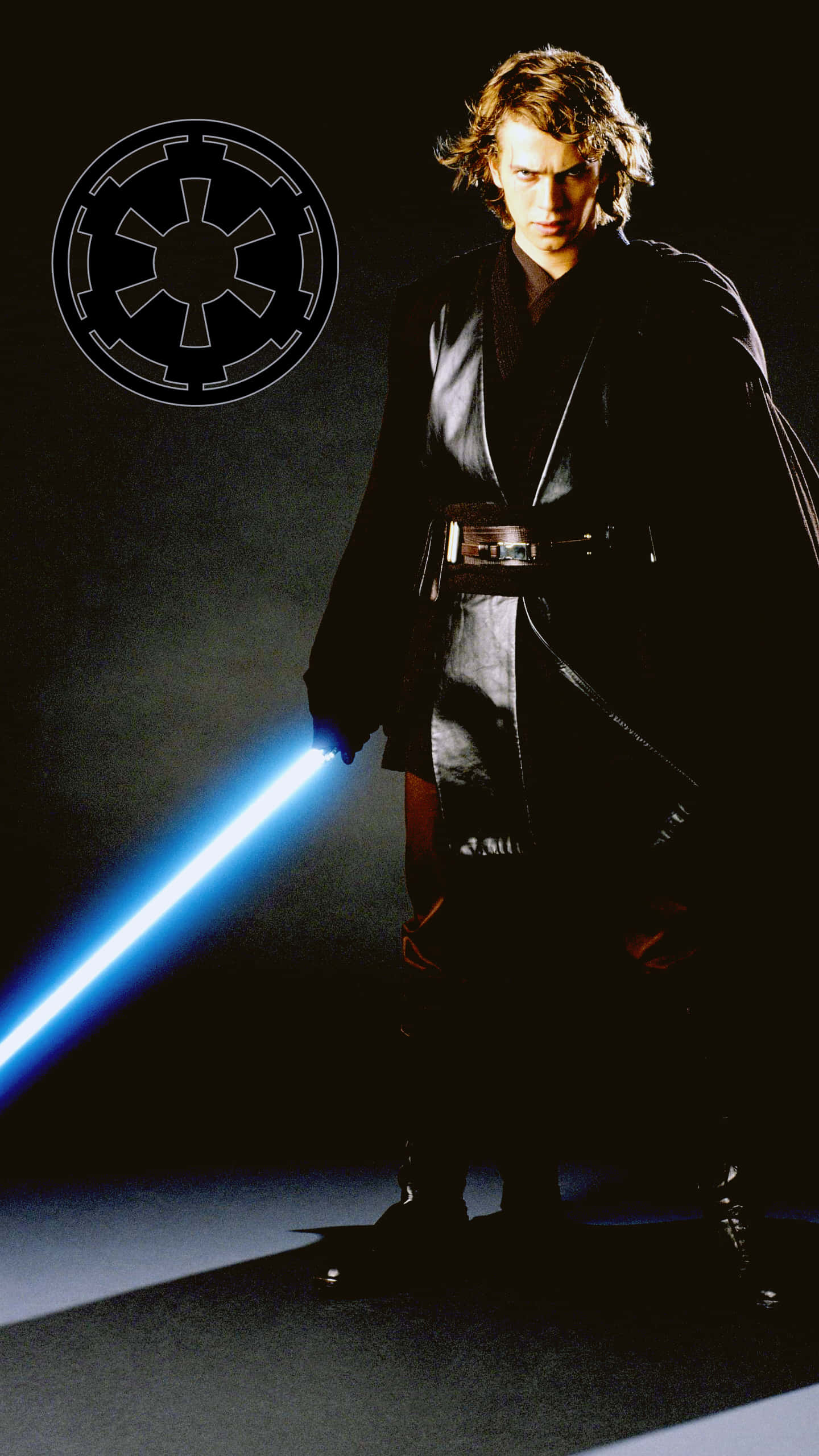 Anakin Skywalker, lightsaber, blue lightsaber, 2K Phone Wallpaper