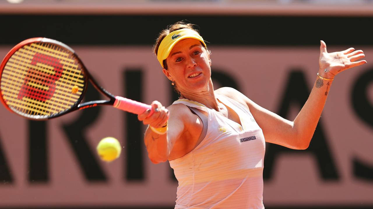 Anastasia Pavlyuchenkova, white and yellow gear, yellow ball, HD Desktop Wallpaper