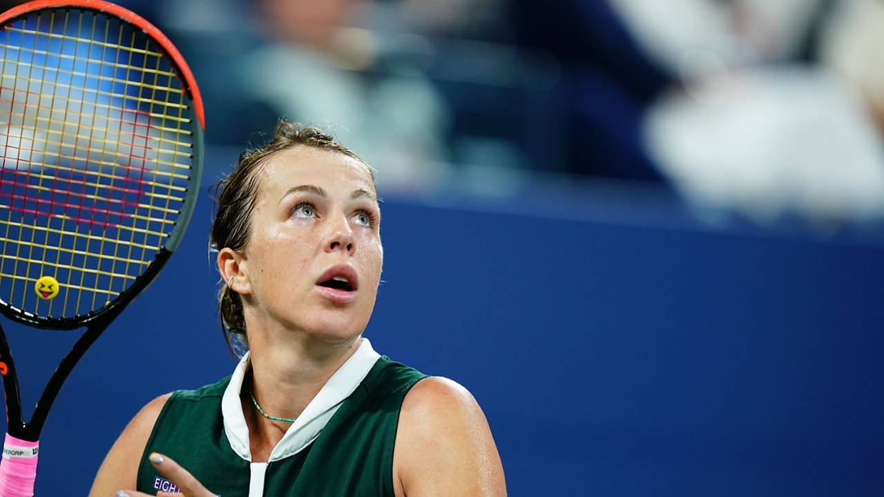 Anastasia Pavlyuchenkova, tennis player, racket, HD Desktop Wallpaper