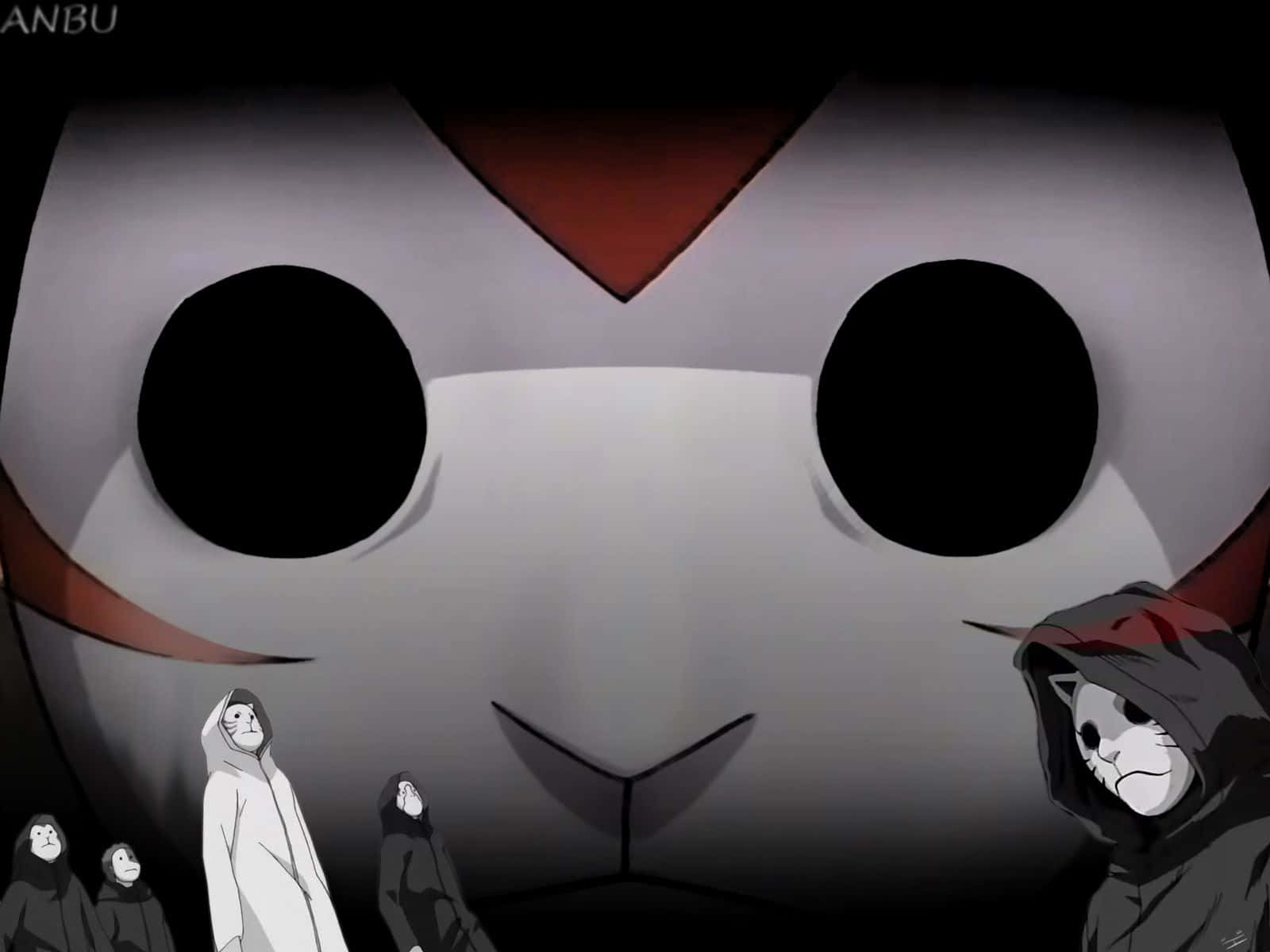 Anbu Black Ops, masked face, hooded ninja figures, HD Desktop Wallpaper