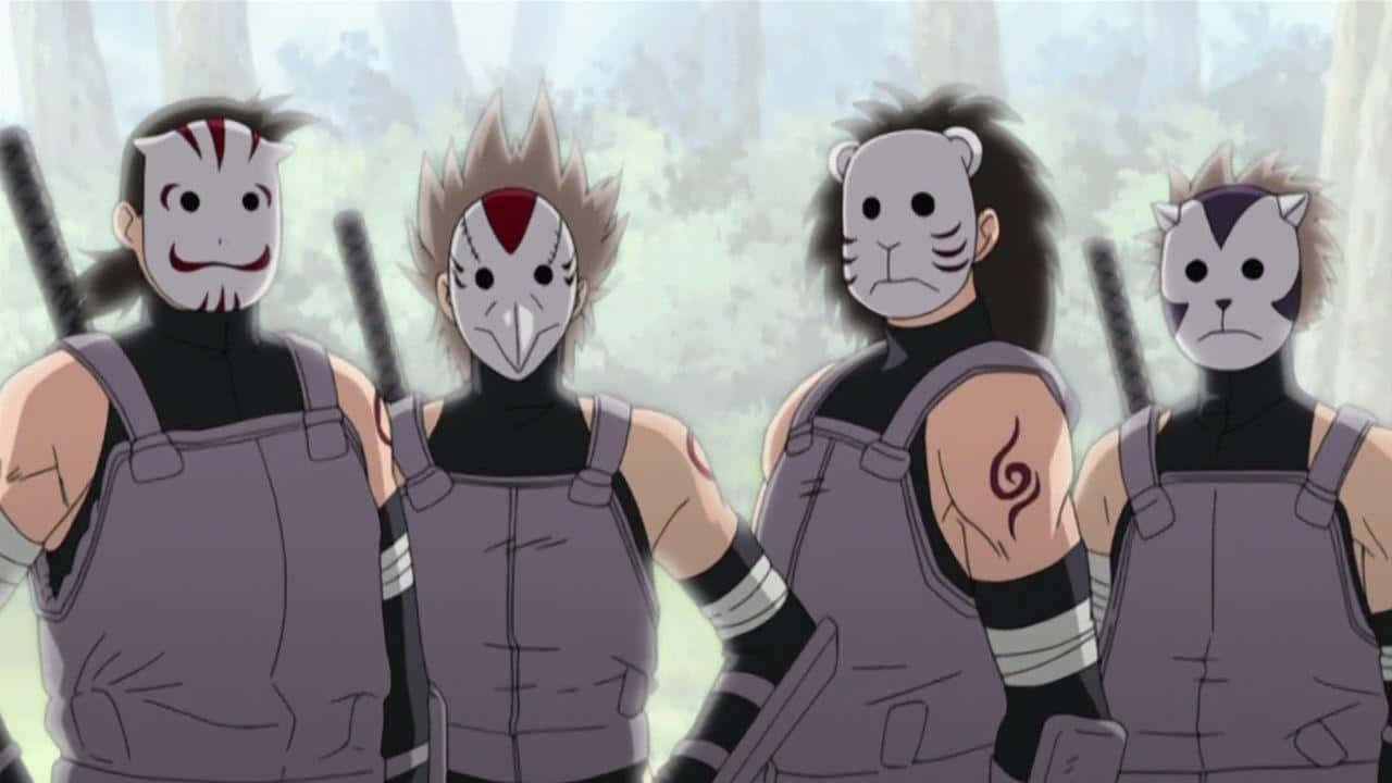 Anbu Black Ops, ninja, animal-themed masks, HD Desktop Wallpaper