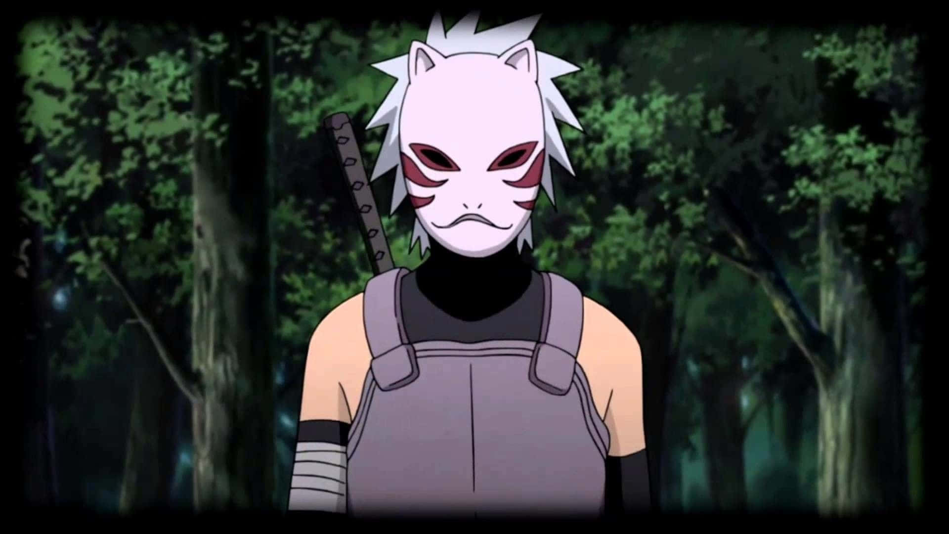 Anbu Black Ops, masked anime ninja, white spiky hair, Full HD Desktop Wallpaper