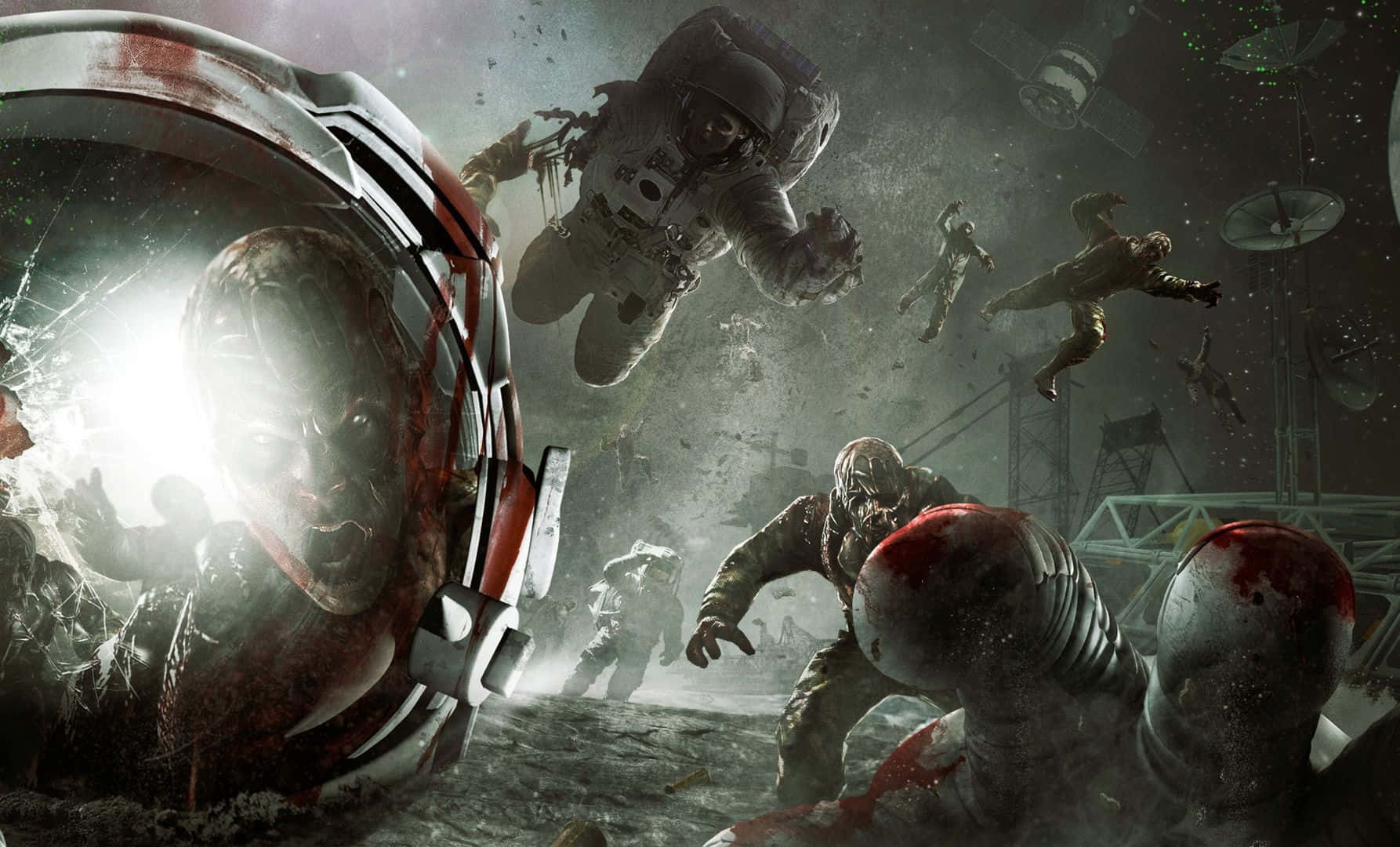 Black Ops, astronaut, zombie-like creatures, HD Desktop Wallpaper