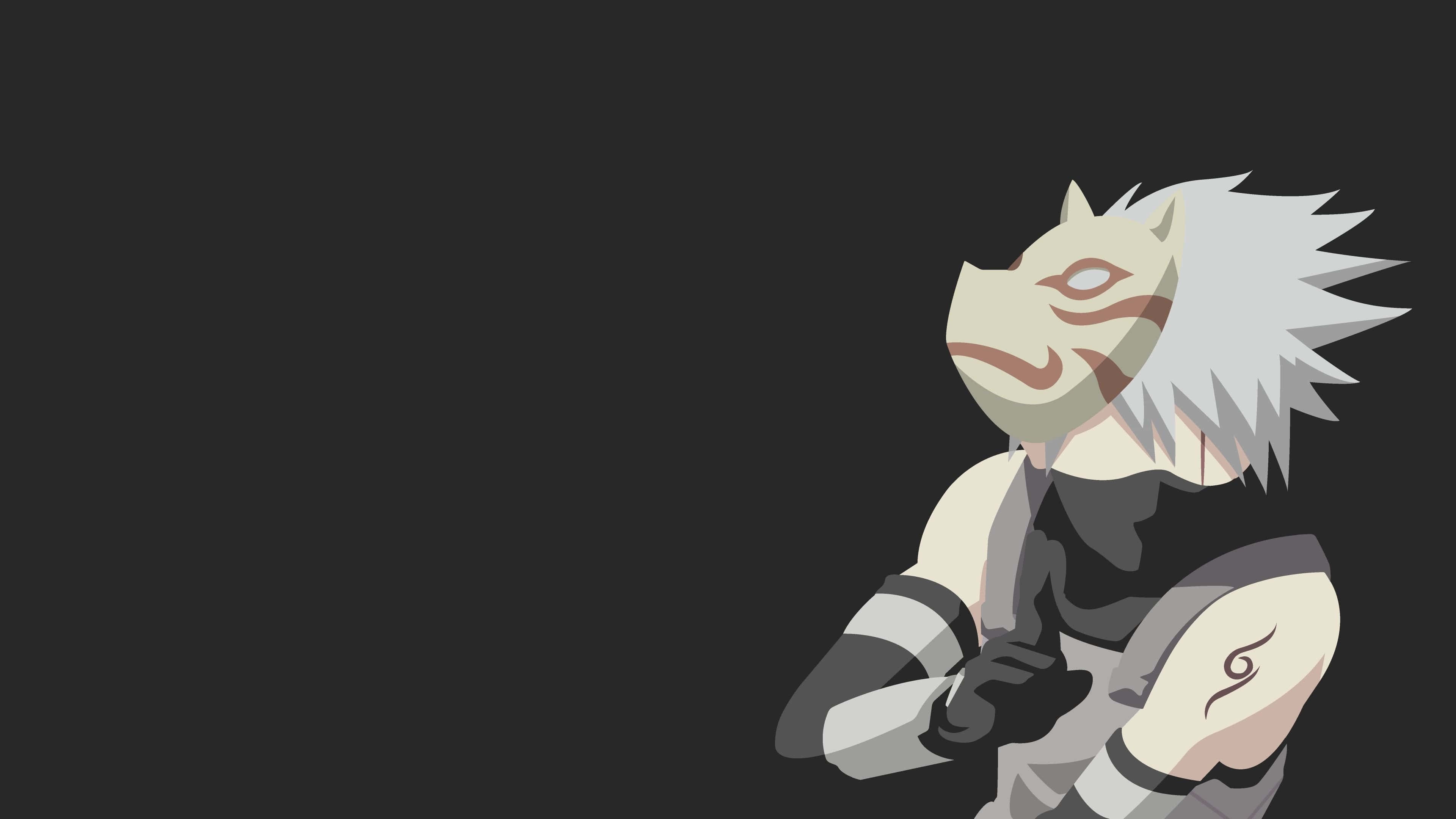 Anbu Black Ops, white spiky hair, mask, 4K Desktop Wallpaper