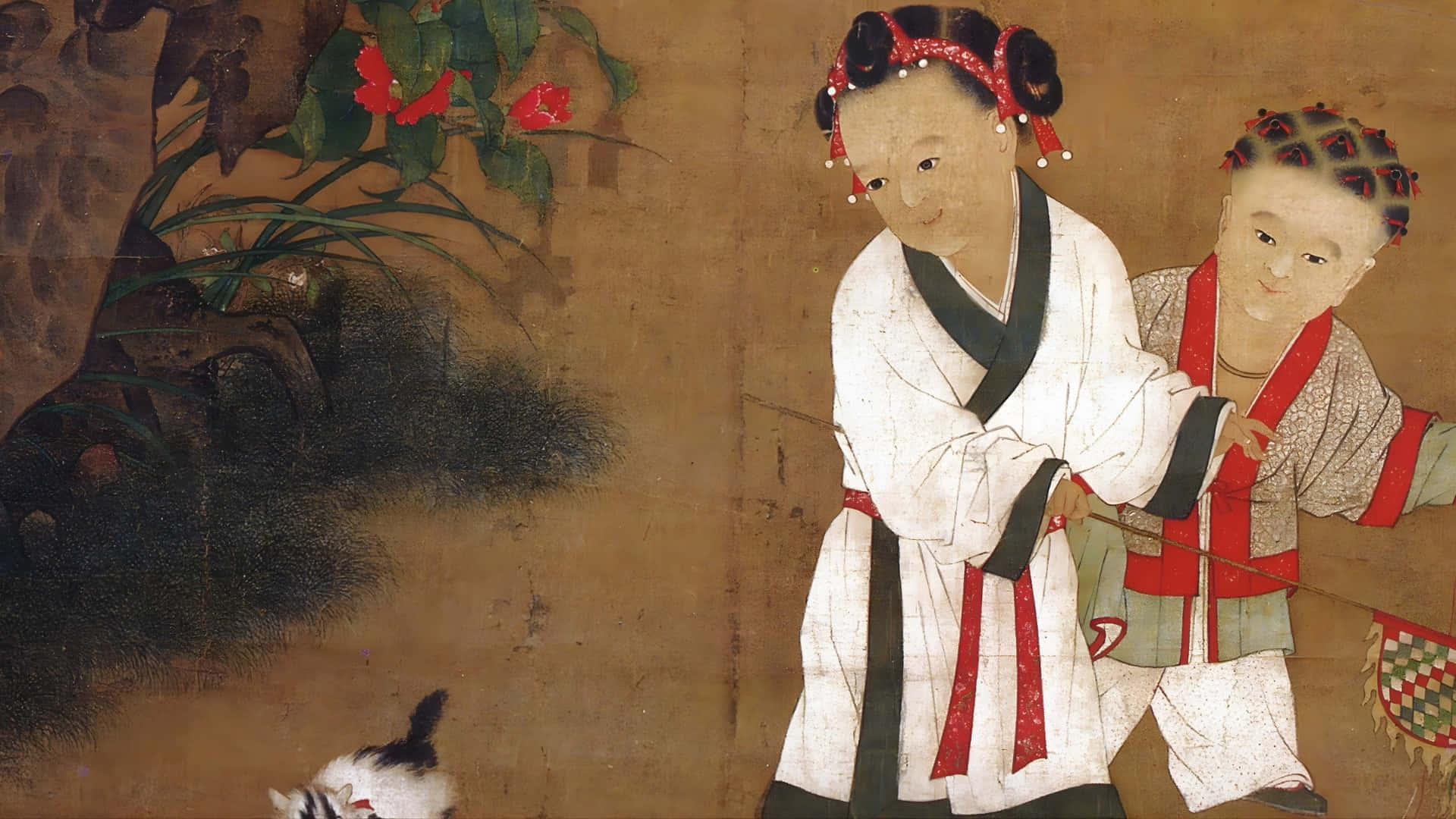 Ancient Chinese, children, traditional robes, Full HD Desktop Wallpaper