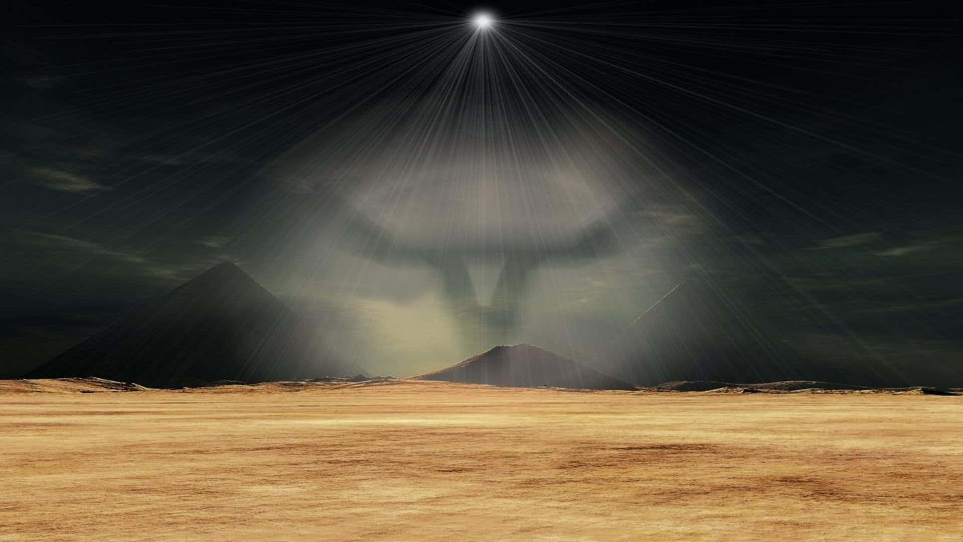 Ancient Egypt, desert landscape, distant mountains, Full HD Desktop Wallpaper
