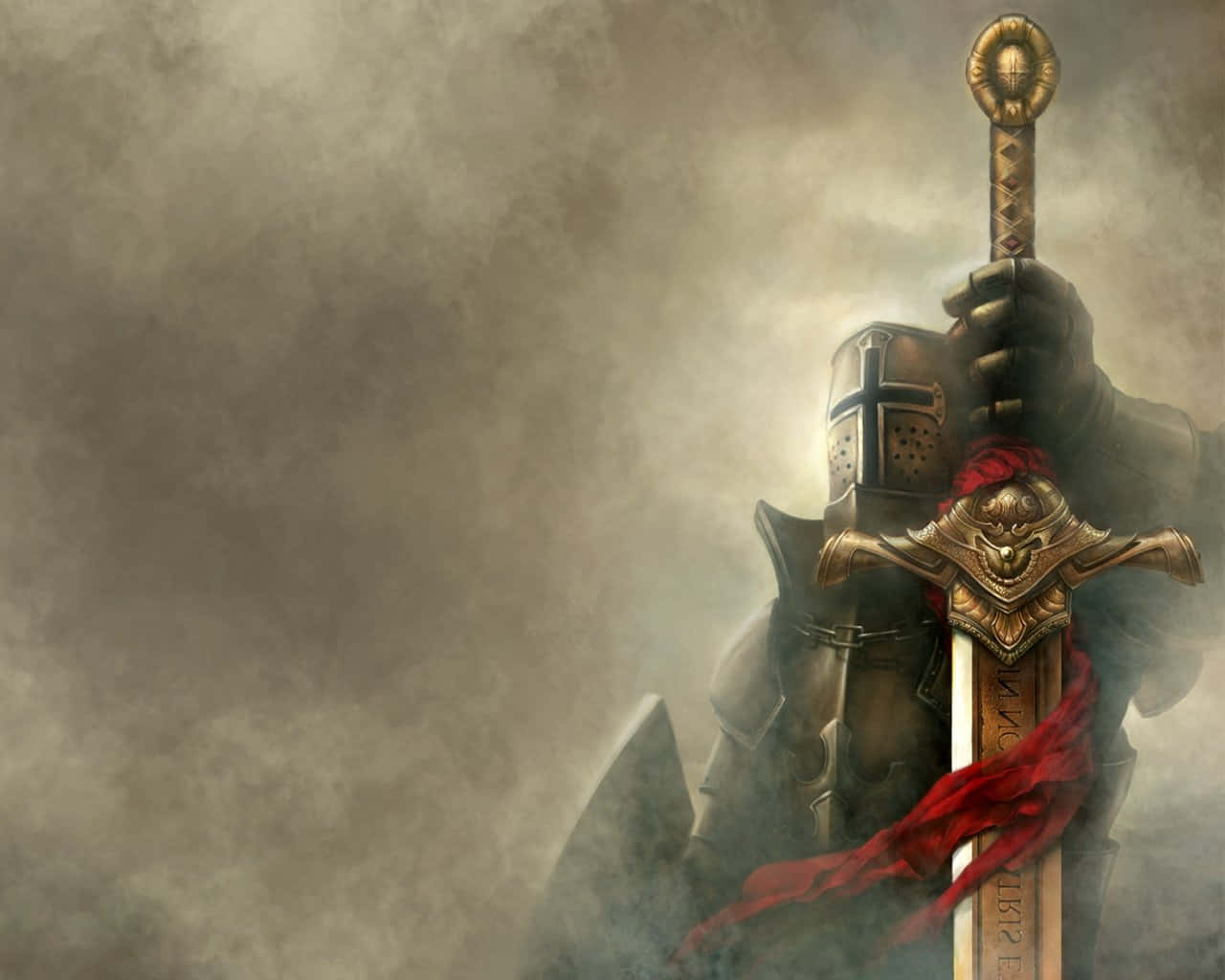 Ancient Weapons, knight, full armor, HD Desktop Wallpaper