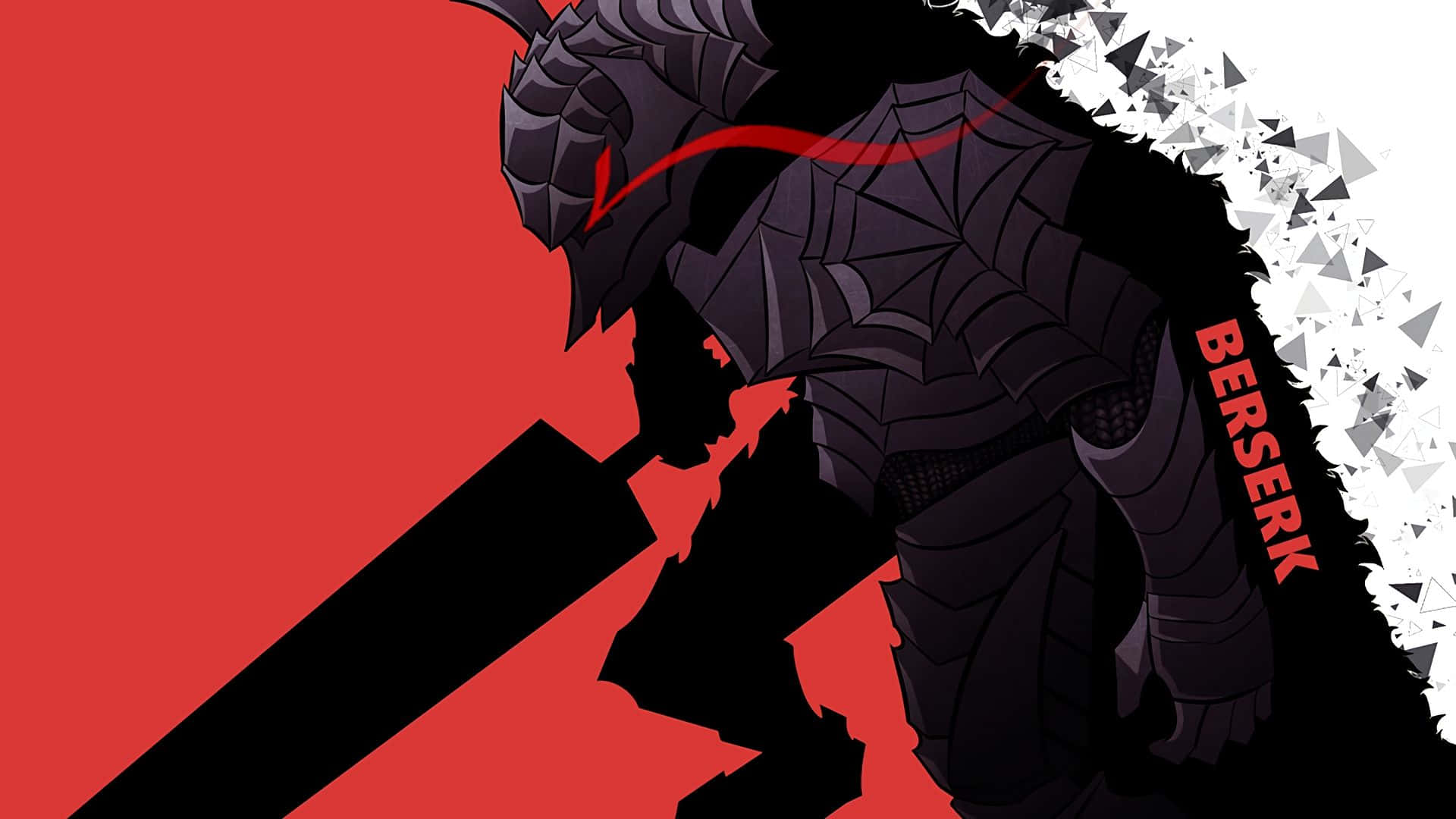berserk armor, red eyes, sword, Full HD Desktop Wallpaper