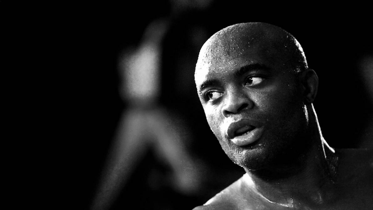 Anderson Silva, monochrome, close-up, SD Desktop Wallpaper