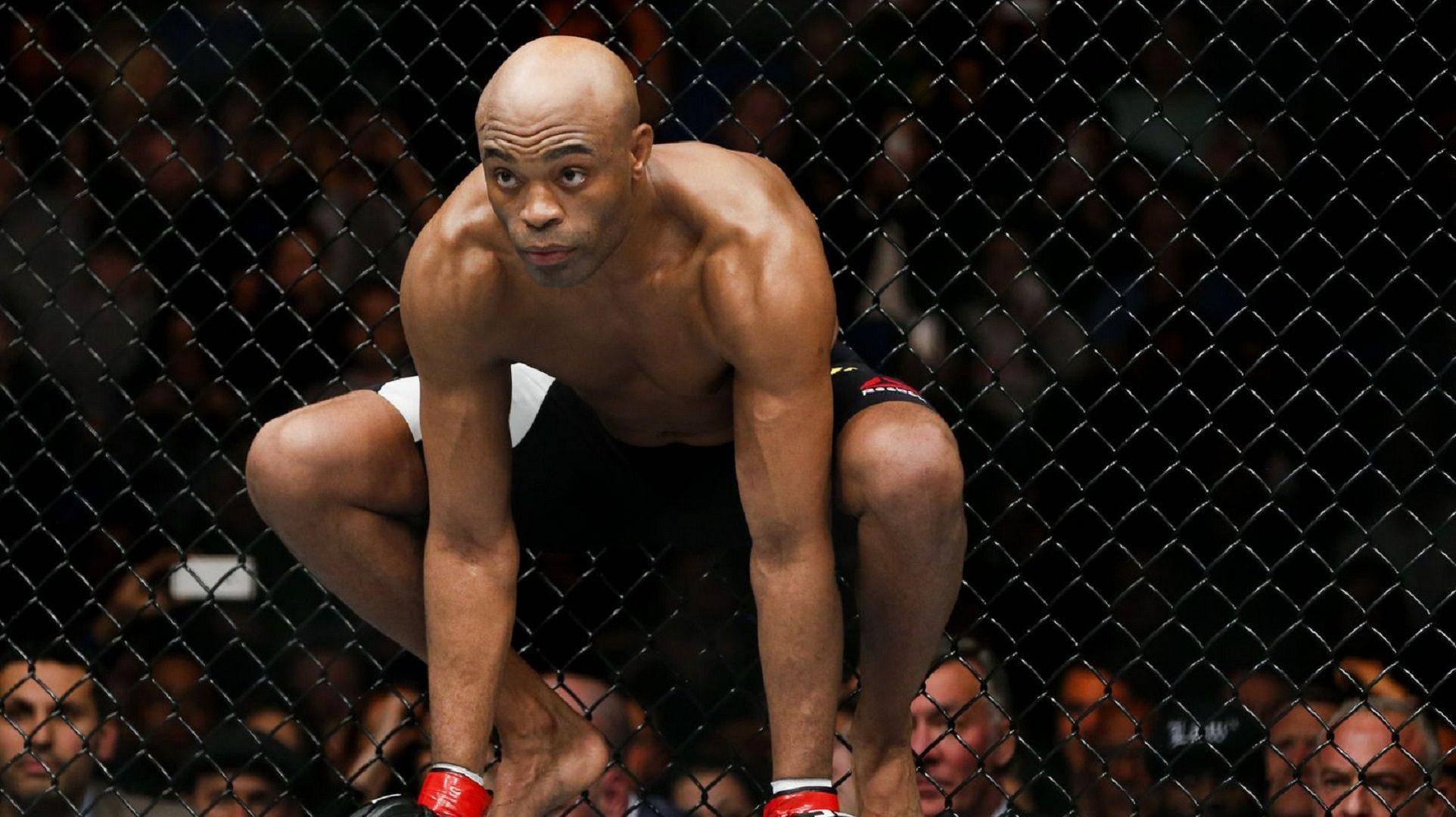 Anderson Silva, octagon cage, mixed martial arts match, Full HD Desktop Wallpaper