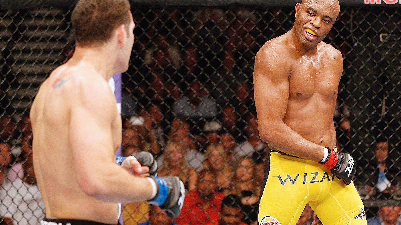 Anderson Silva, caged octagon, muscular fighters, HD Desktop Wallpaper