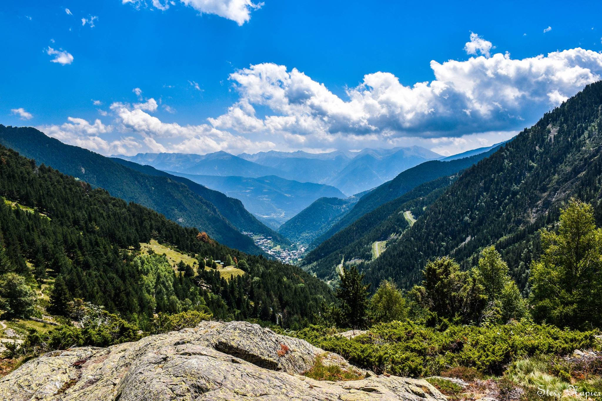Andorra, mountain valley, lush green forests, Full HD Desktop Wallpaper