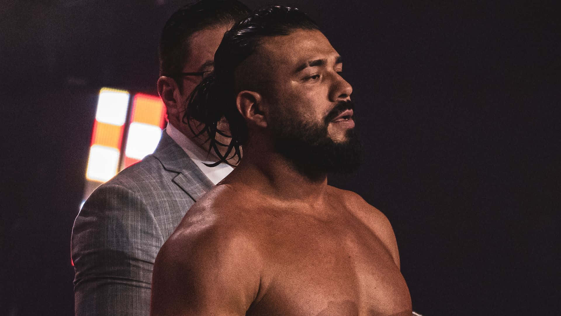 Andrade El Idolo, man bun, wrestler, Full HD Desktop Wallpaper