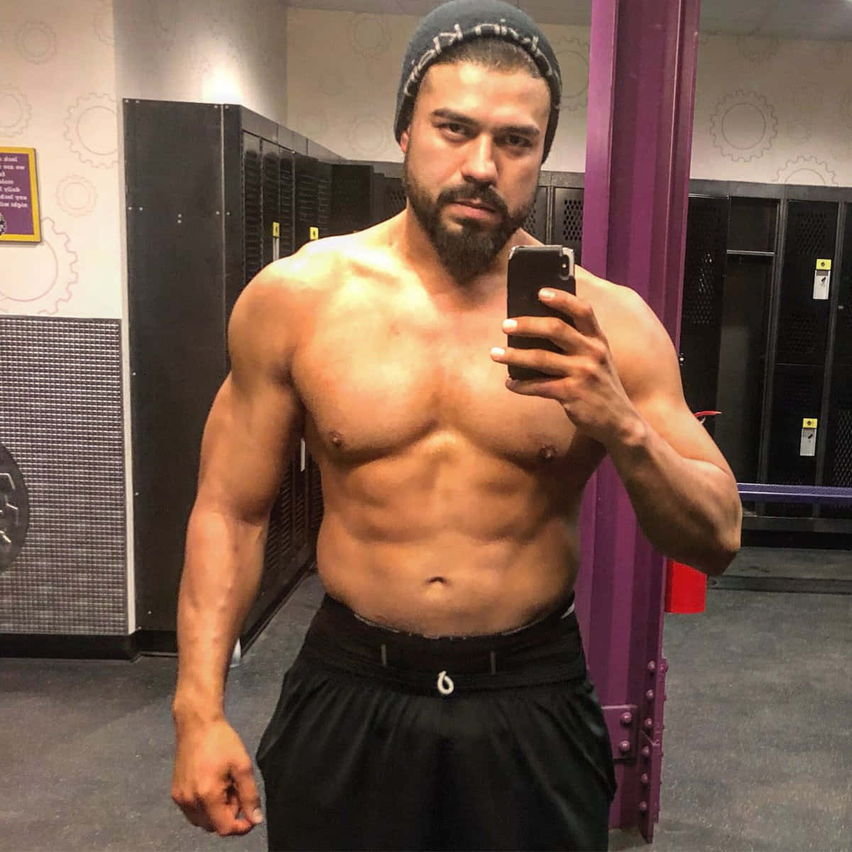 Andrade El Idolo, mirror selfie, gym, SD Desktop Wallpaper