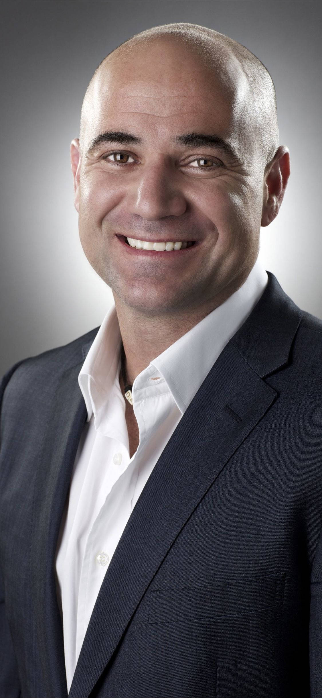 Andre Agassi, black suit, dark suit, Full HD Phone Wallpaper