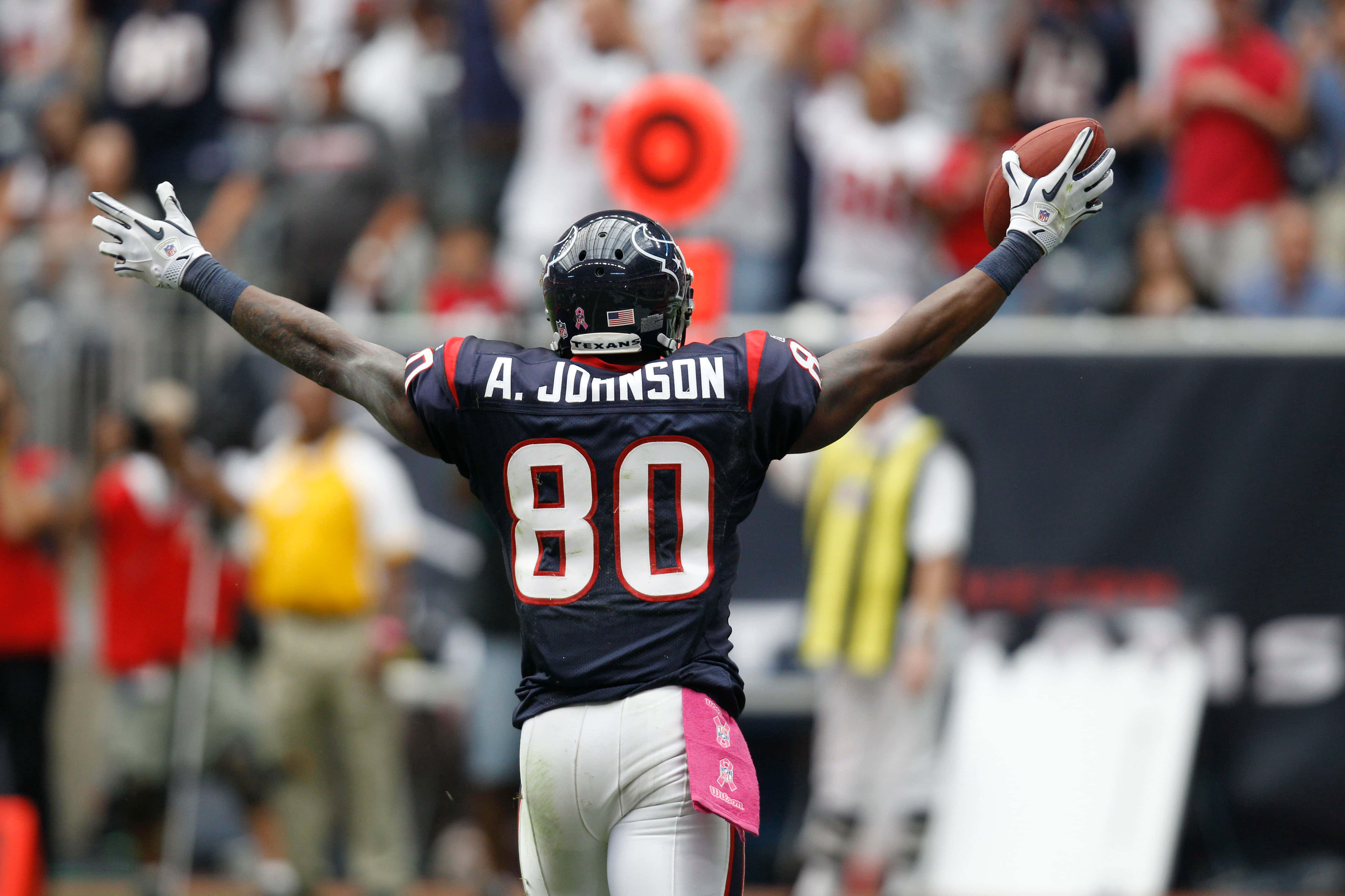 Andre Johnson, navy blue jersey, number 80, 4K Desktop Wallpaper