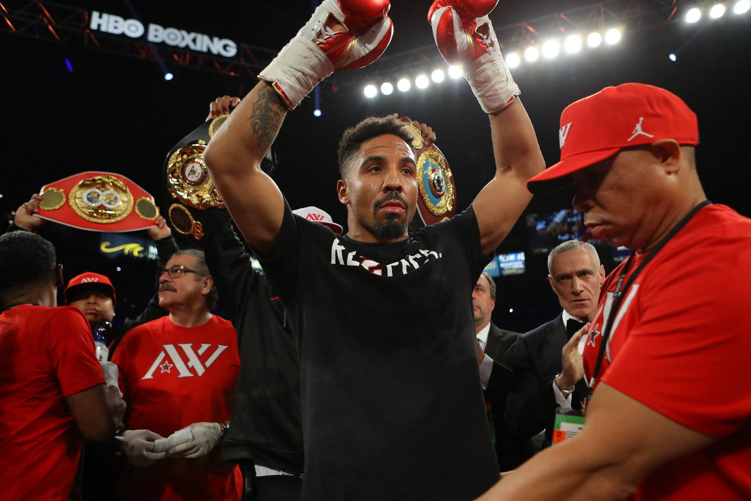 Andre Ward, championship belts, bright arena lights, HD Desktop Wallpaper