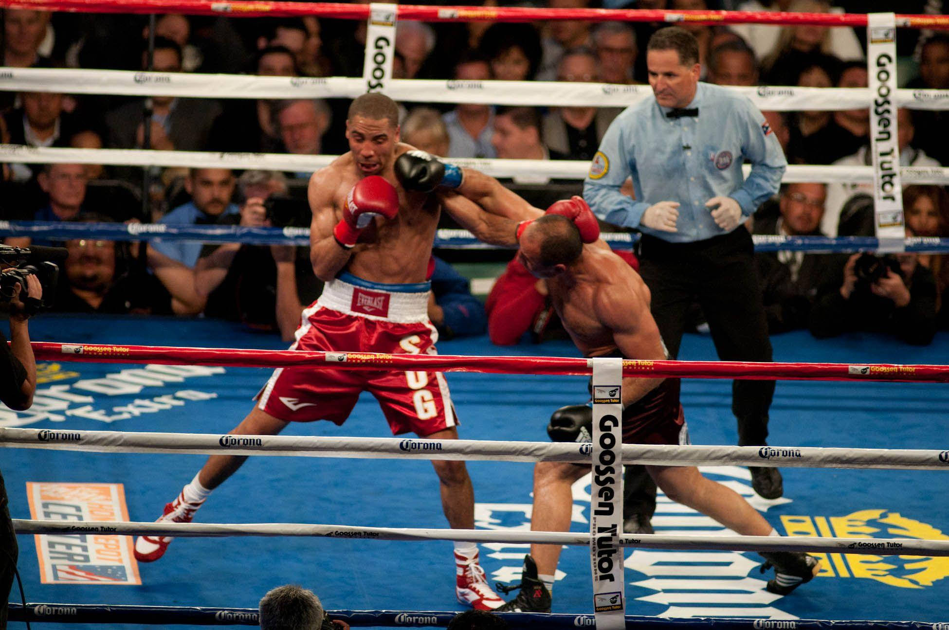 Andre Ward, red shorts, brightly lit ring, Full HD Desktop Wallpaper