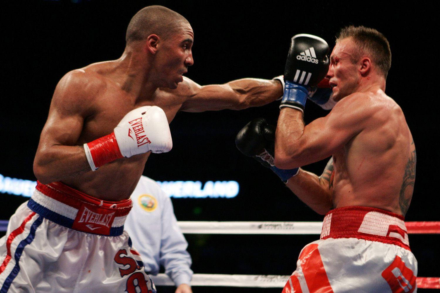Andre Ward, boxing ring, powerful punch, HD Desktop Wallpaper