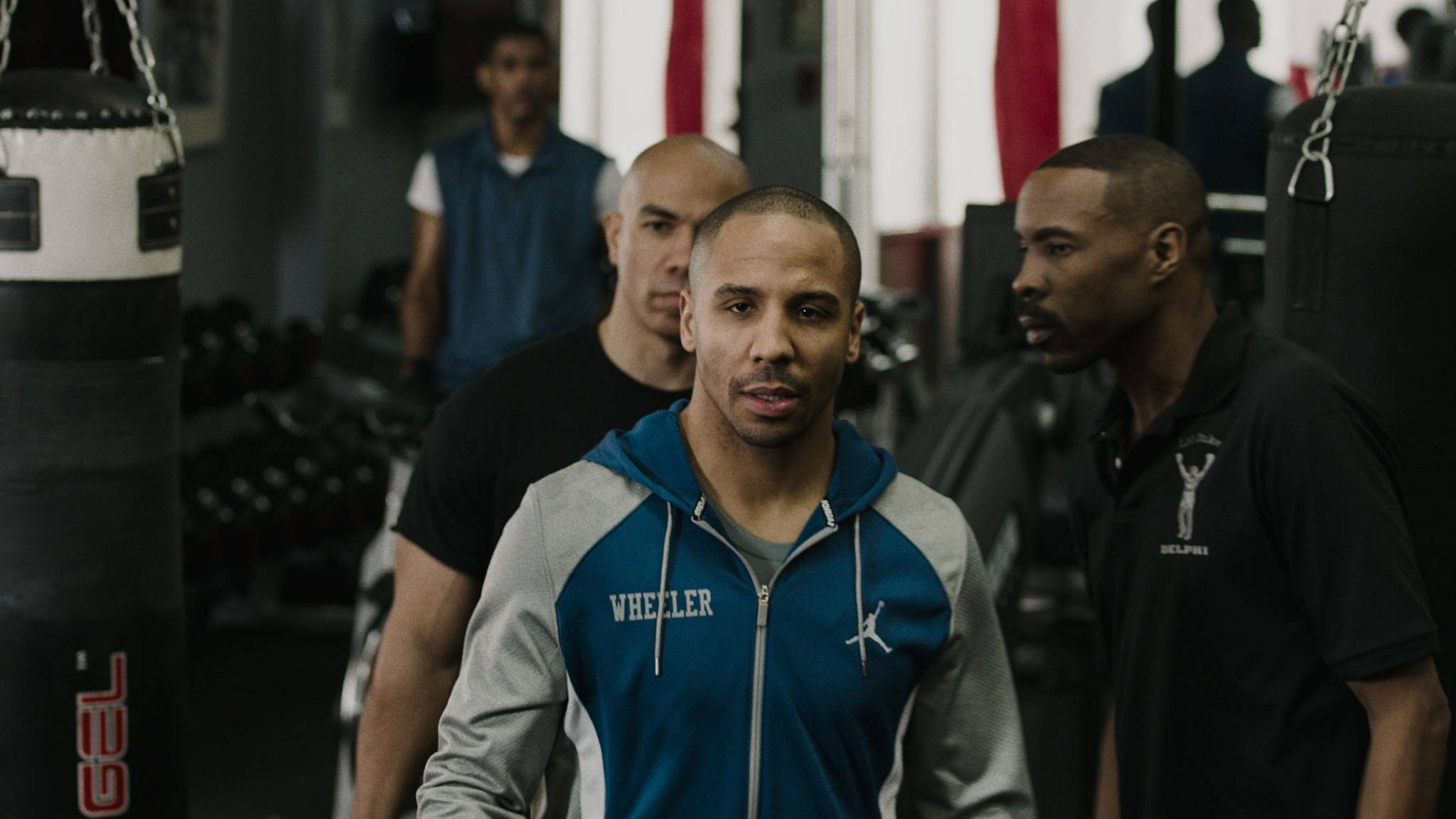 Andre Ward, blue jacket, blue and grey hoodie, Full HD Desktop Wallpaper