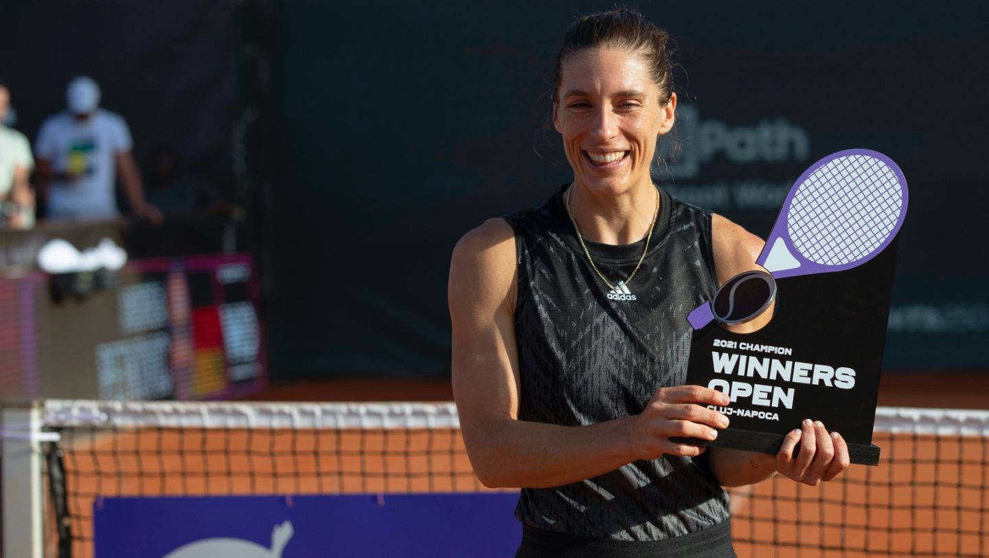 Andrea Petkovic, 2021 Winners Open, sunlit clay court, HD Desktop Wallpaper