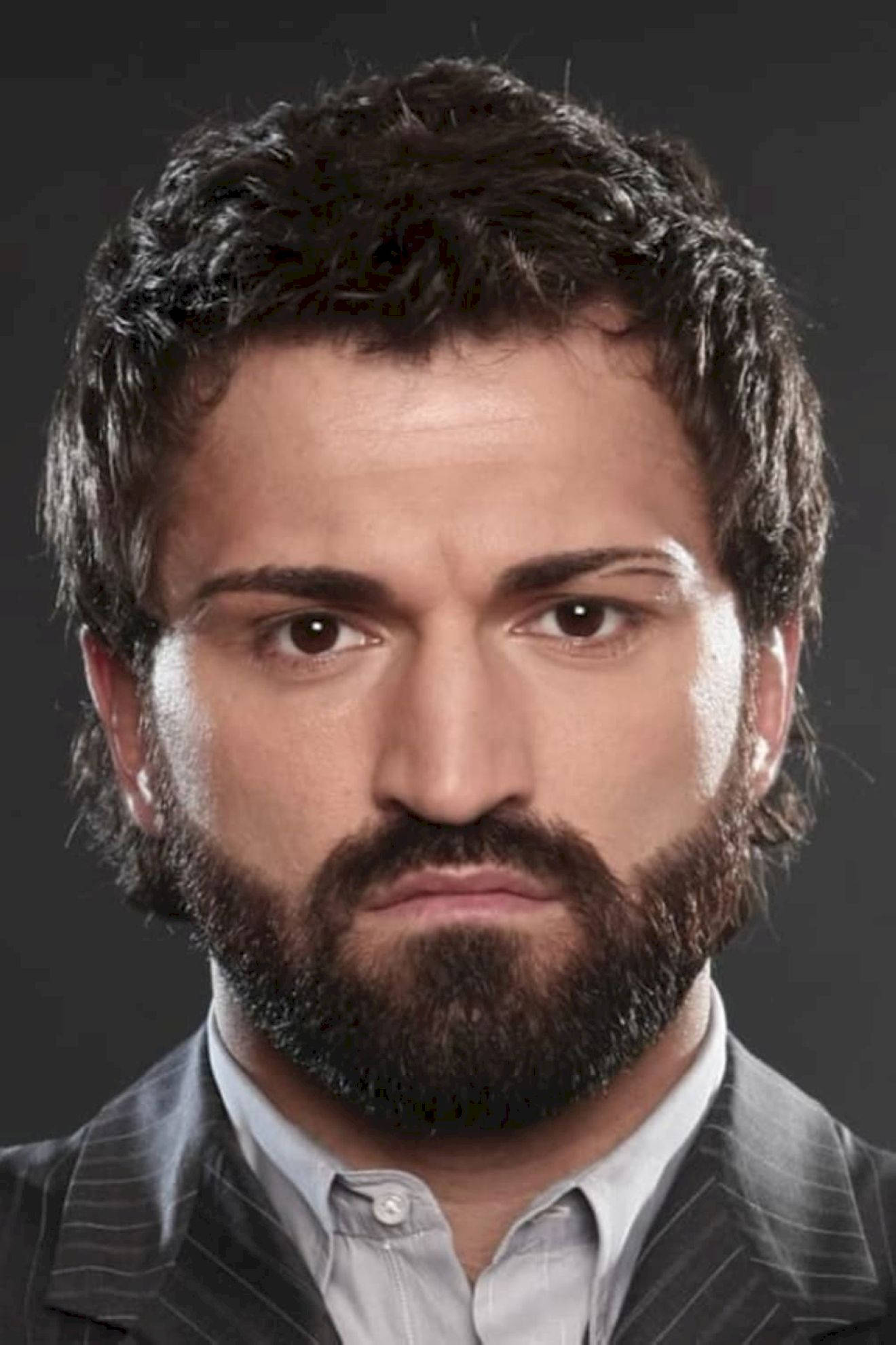 Andrei Arlovski, pinstripe suit, bearded, Full HD Phone Wallpaper