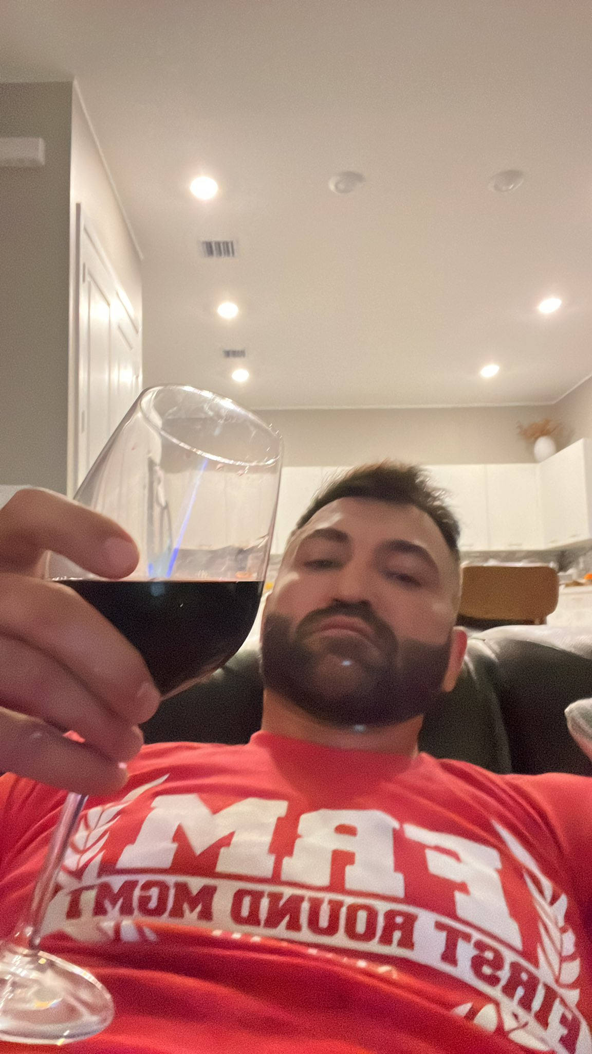 Andrei Arlovski, beard, dark chair, Full HD Phone Wallpaper