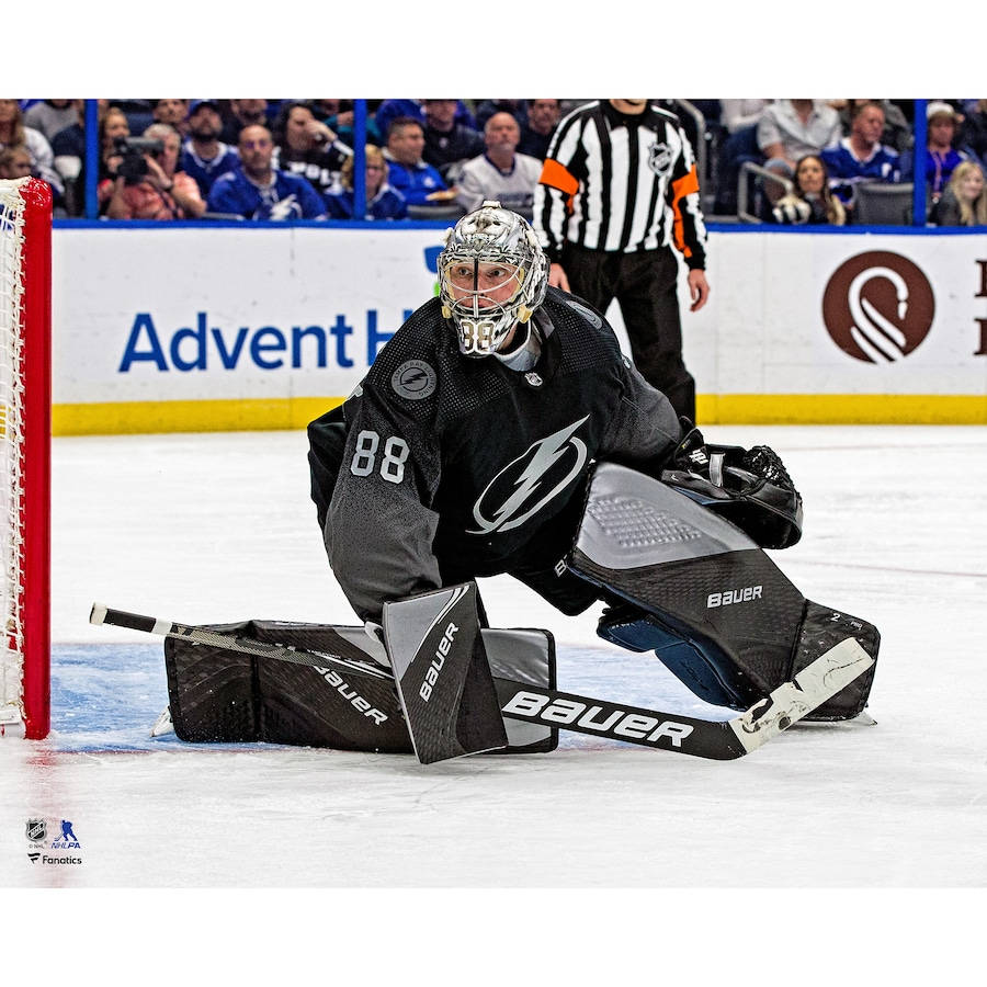 Andrei Vasilevskiy, hockey league, black gear, SD Desktop Wallpaper