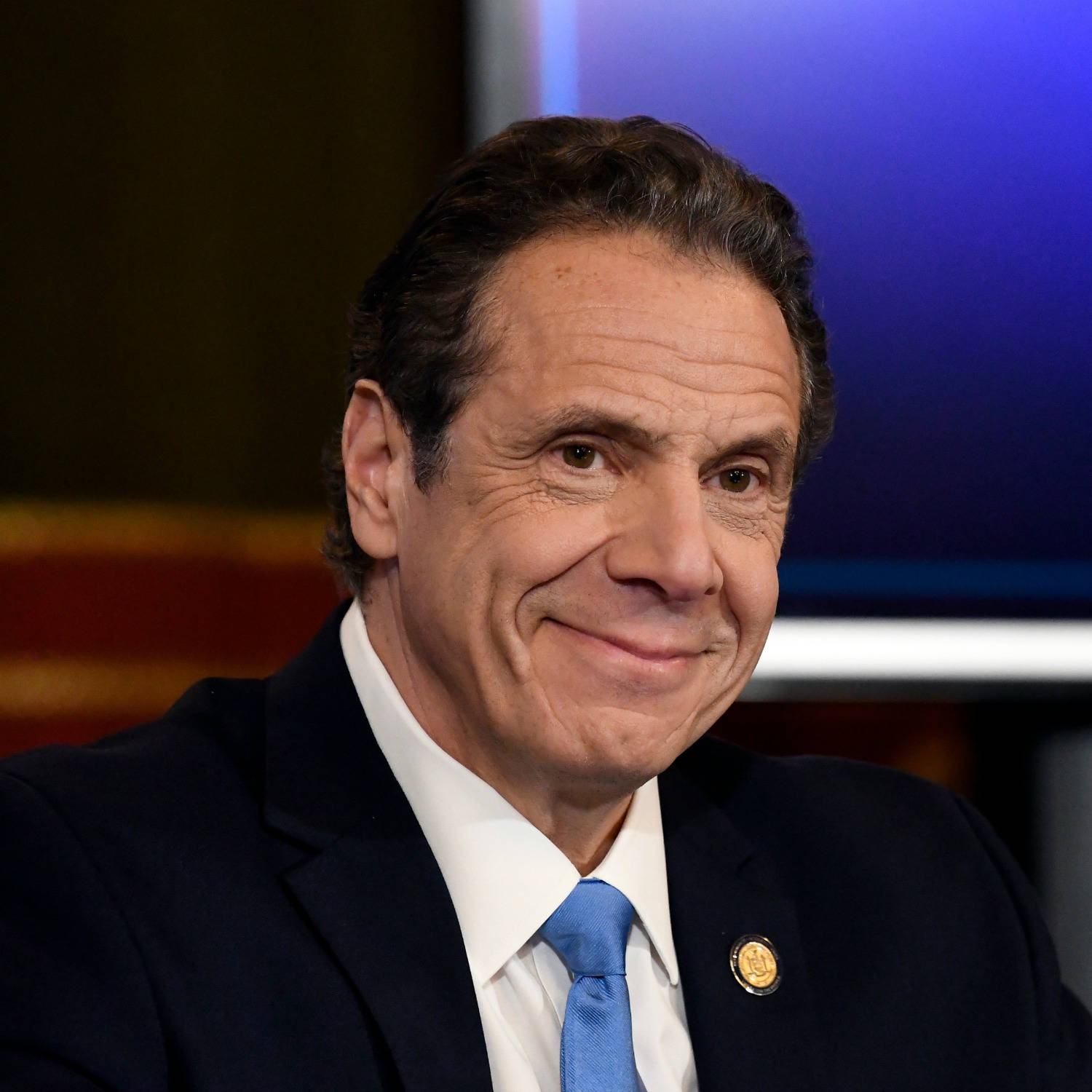 Andrew Cuomo, dark suit, blue tie, HD Desktop Wallpaper