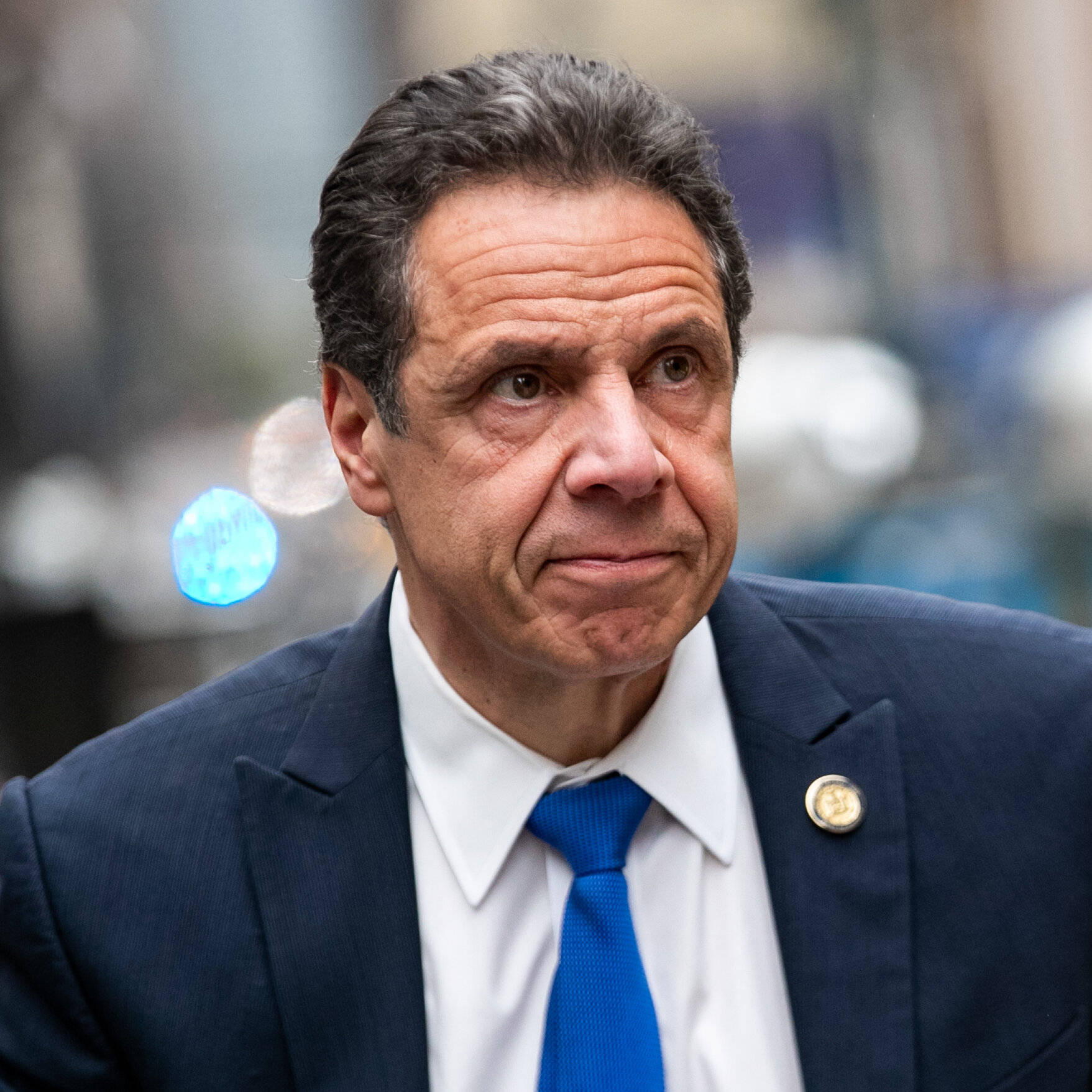 Andrew Cuomo, dark suit, blue tie, HD Desktop Wallpaper