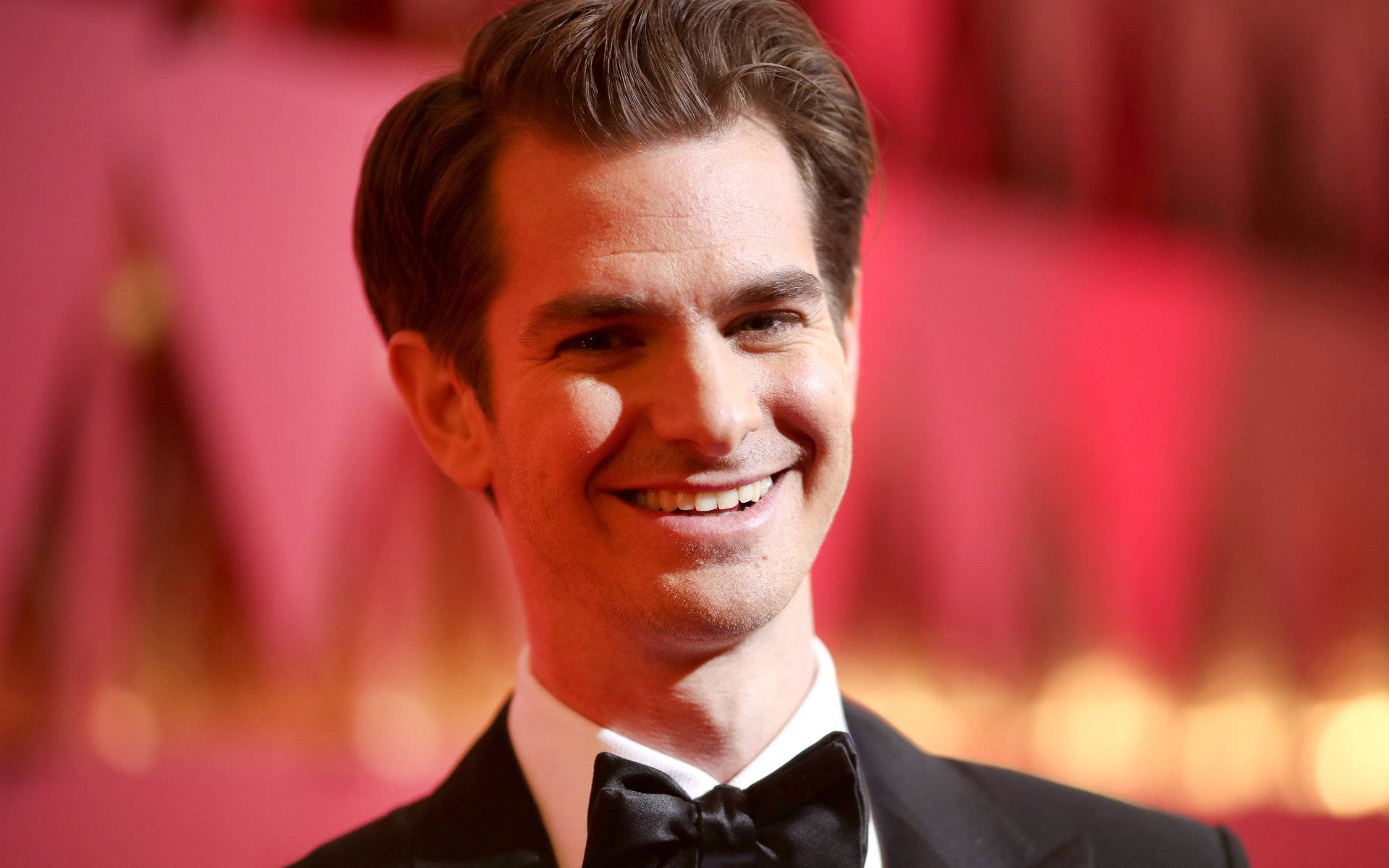 Andrew Garfield, black tuxedo, bow tie, Full HD Desktop Wallpaper