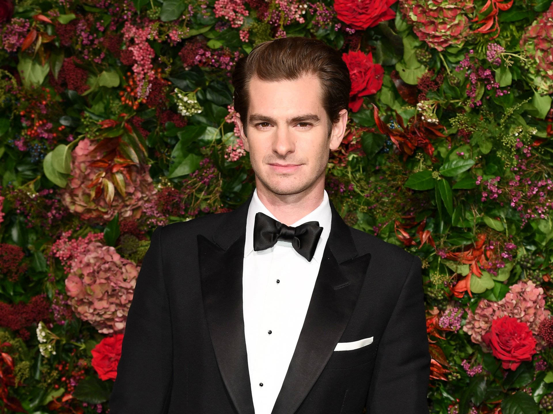 Andrew Garfield, black tuxedo, bow tie, Full HD Desktop Wallpaper