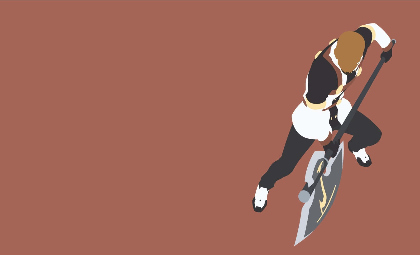 Andrew Gilbert Mills, black white and gold armor, large sword, HD Desktop Wallpaper